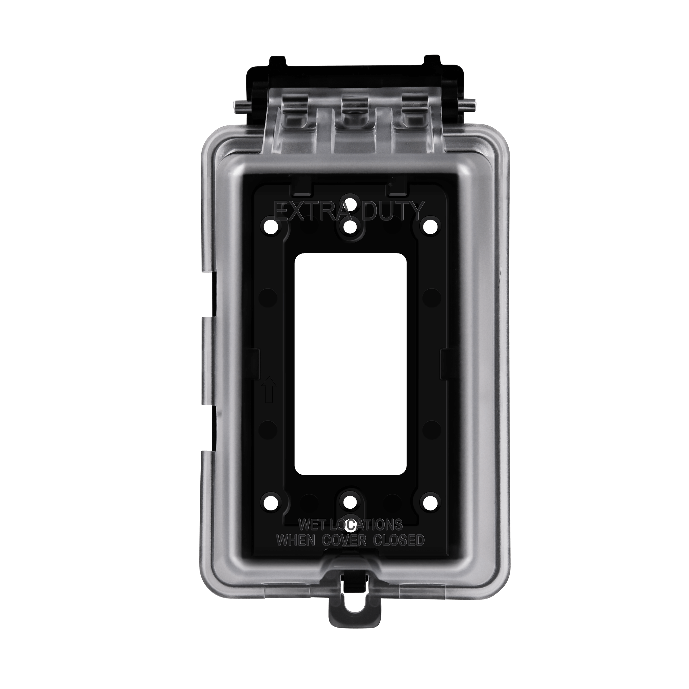 Extra-Duty In-Use Weatherproof Outdoor Cover for Decorator/GFCI Receptacle, Vertical/Horizontal Mount - Clear