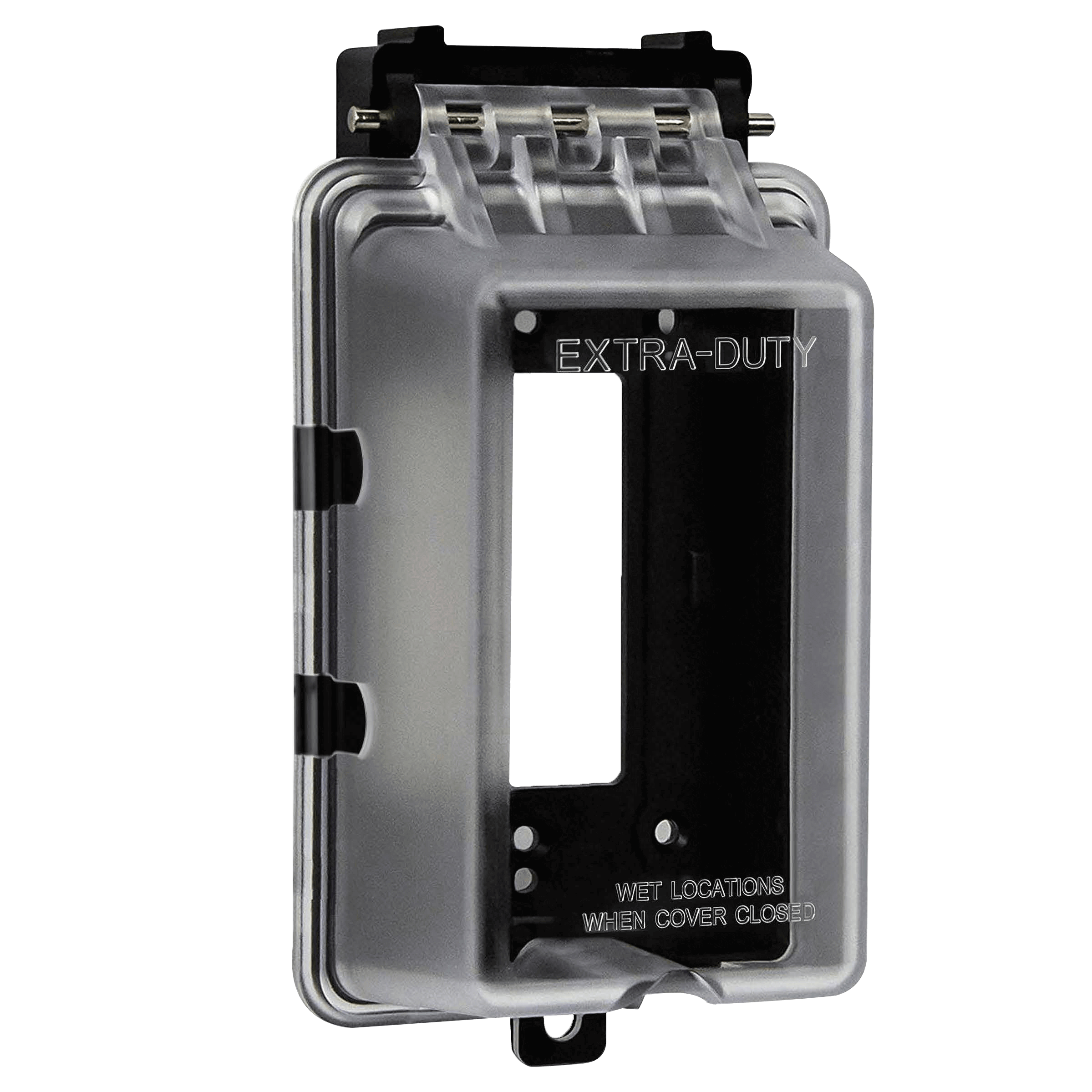 Extra-Duty In-Use Weatherproof Outdoor Cover for Decorator/GFCI Receptacle, Vertical/Horizontal Mount - Clear view 2