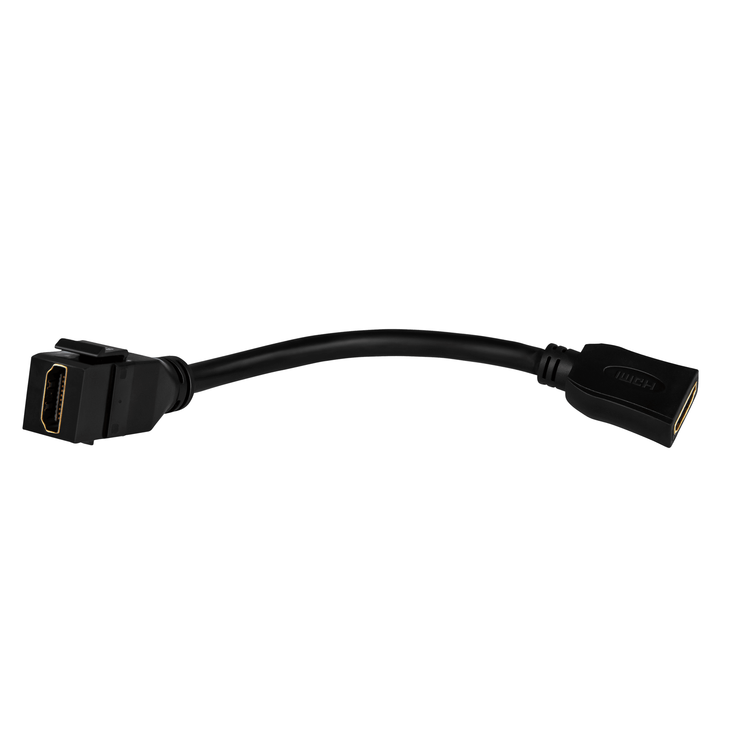 HDMI Keystone Jack Pigtail Cable - Black