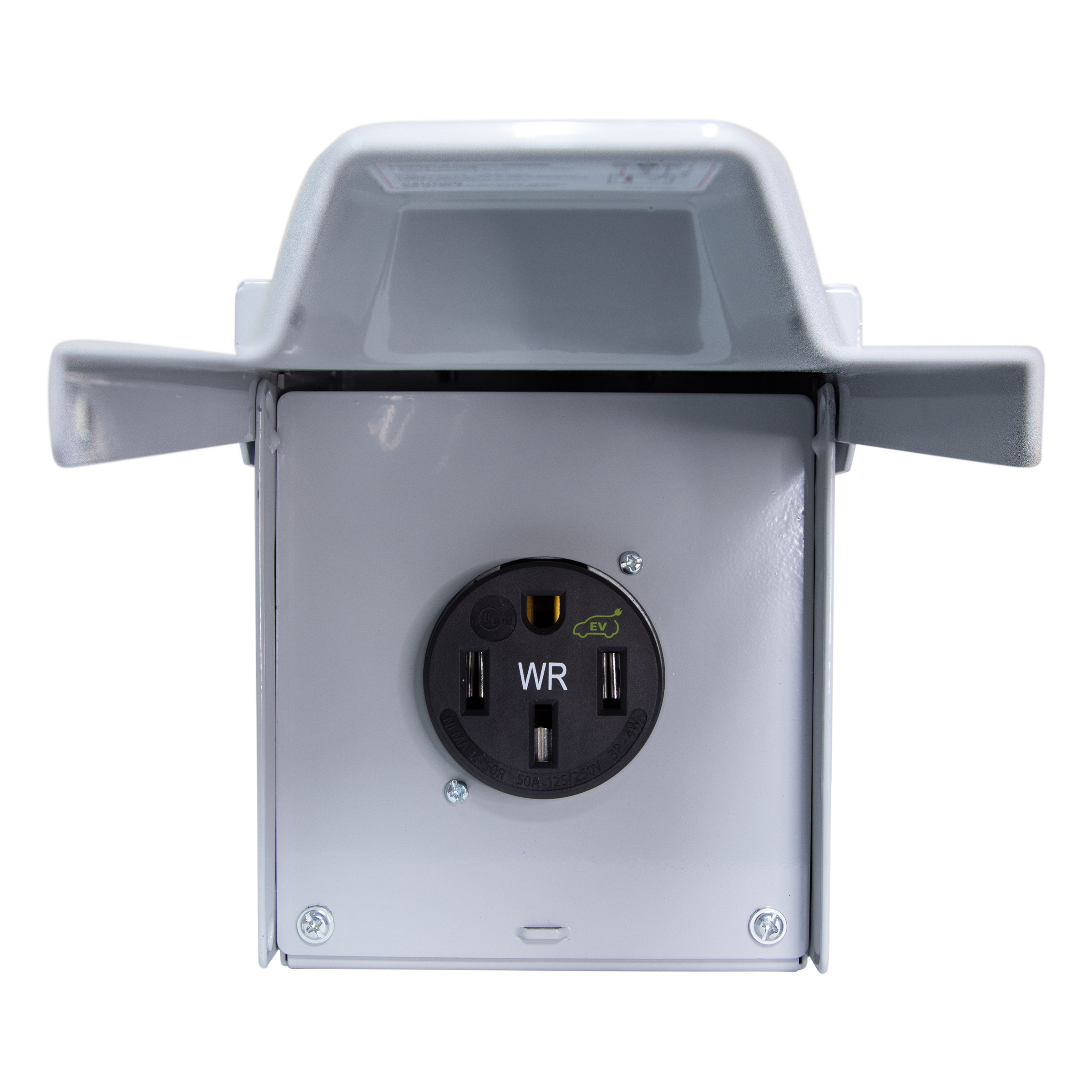 Heavy Duty 50A Outdoor Receptacle Box - Gray