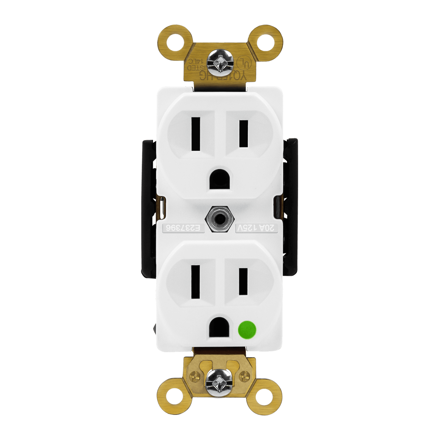 Hospital Grade 15A Duplex Receptacle, 5-15R - White