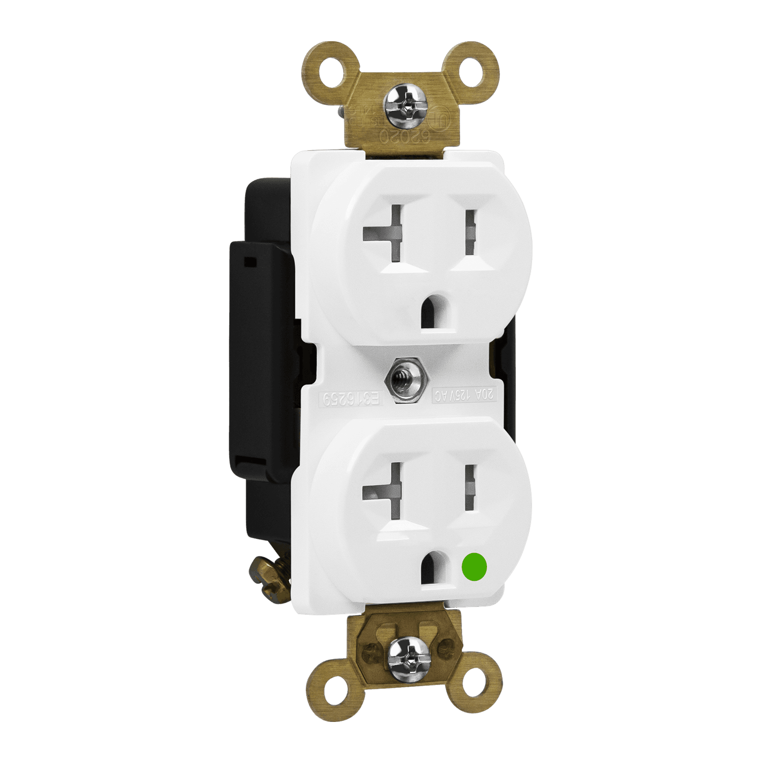 Hospital Grade 20A Receptacle, 5-20R - White view 2