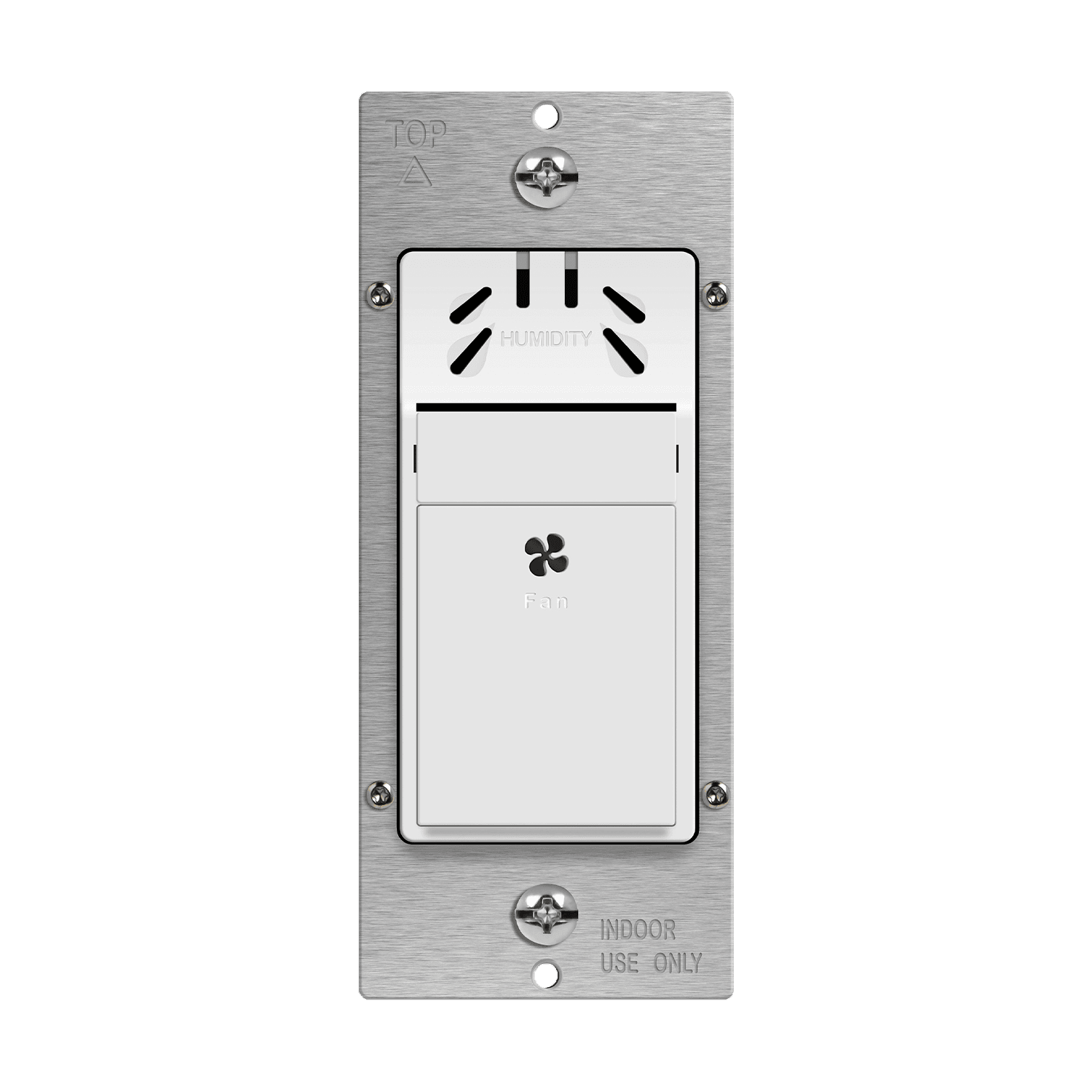 Humidity Sensor Wall Switch, Neutral Wire Required, Single Pole - White