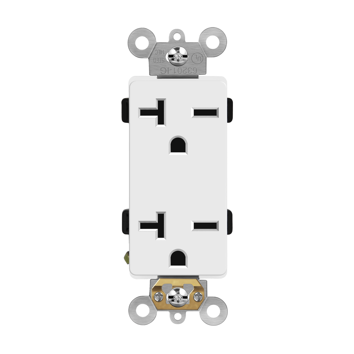 Industrial Grade Heavy Duty 20A Decorator Receptacle, 6-20R (63201