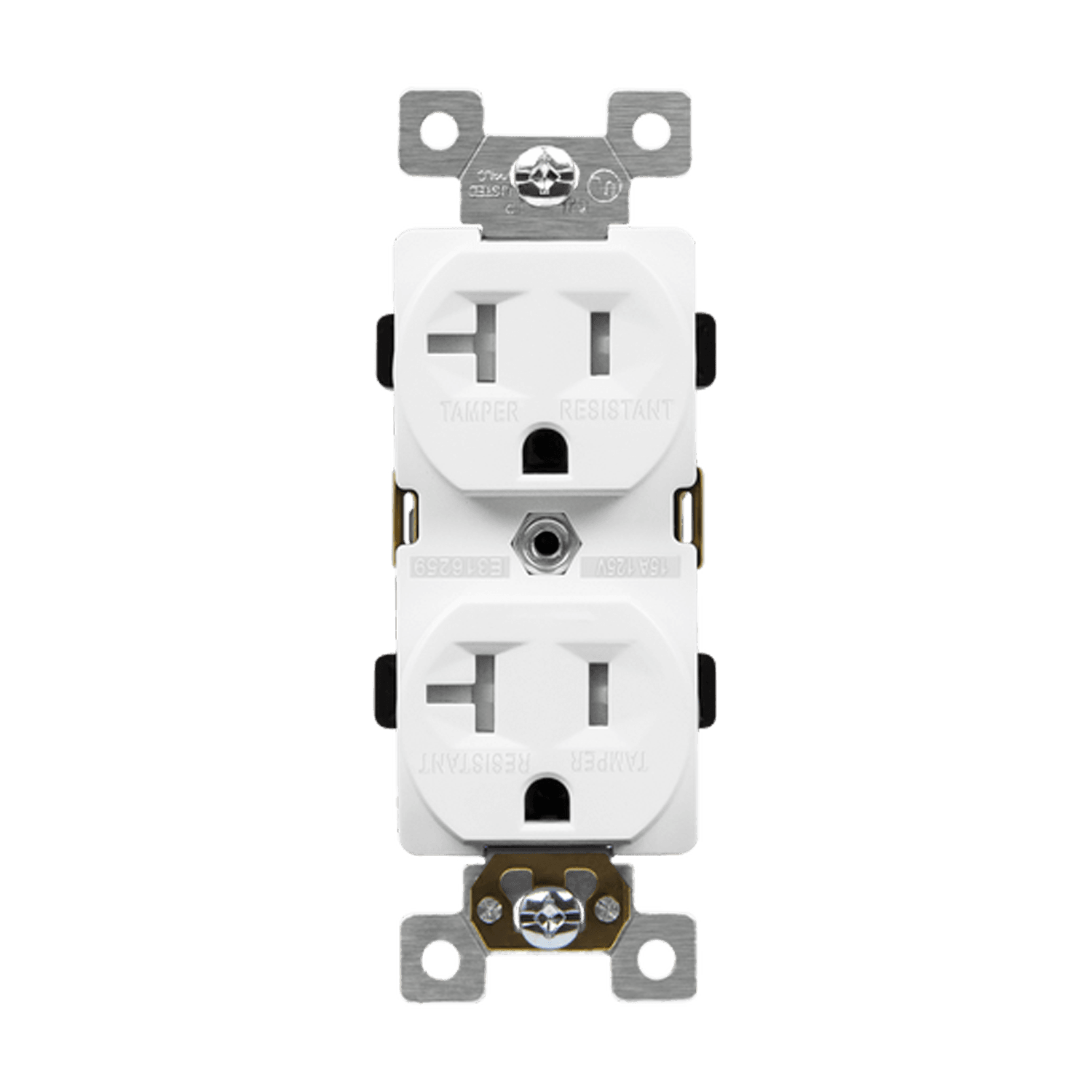 Industrial Grade Heavy Duty 20A Tamper-Resistant Duplex Receptacle, 5-20R - White