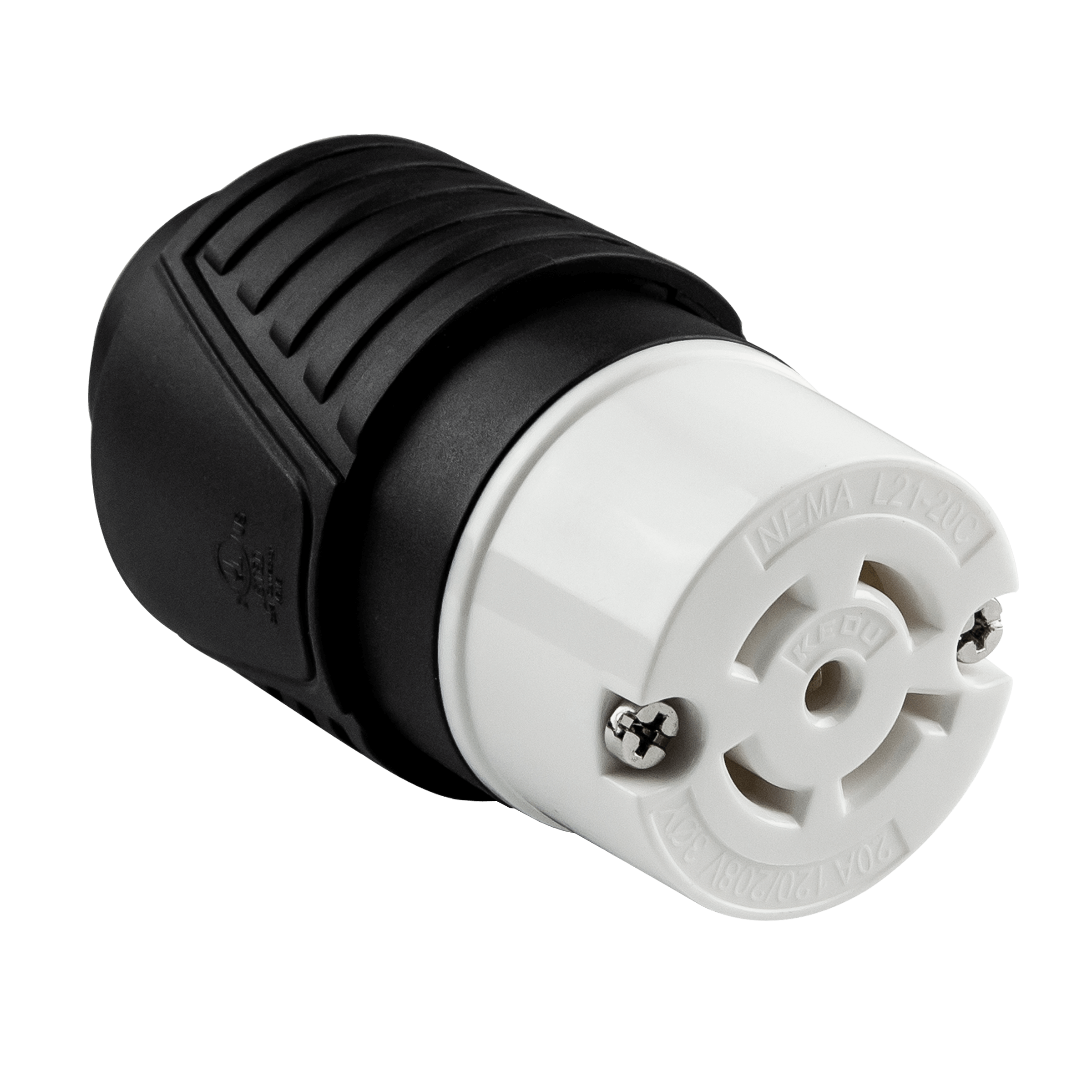 Industrial Grade Locking Connector, 20A, L21-20C - Black
