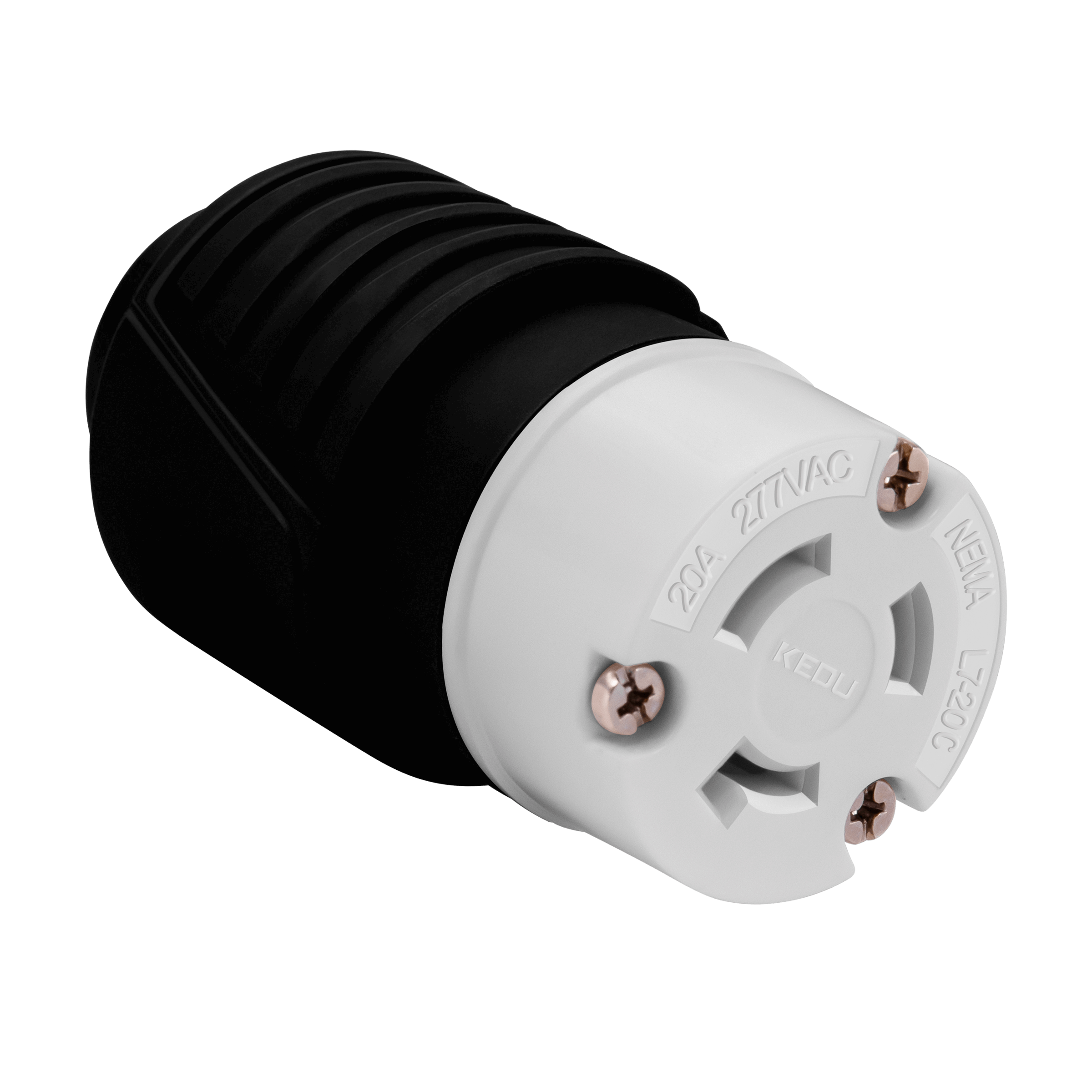 Industrial Grade Locking Cord Connector, 20A, L7-20C - Black