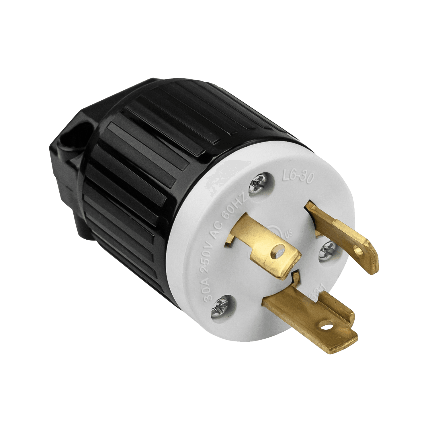 Industrial Grade Locking Plug, 30A, L6-30P - Black