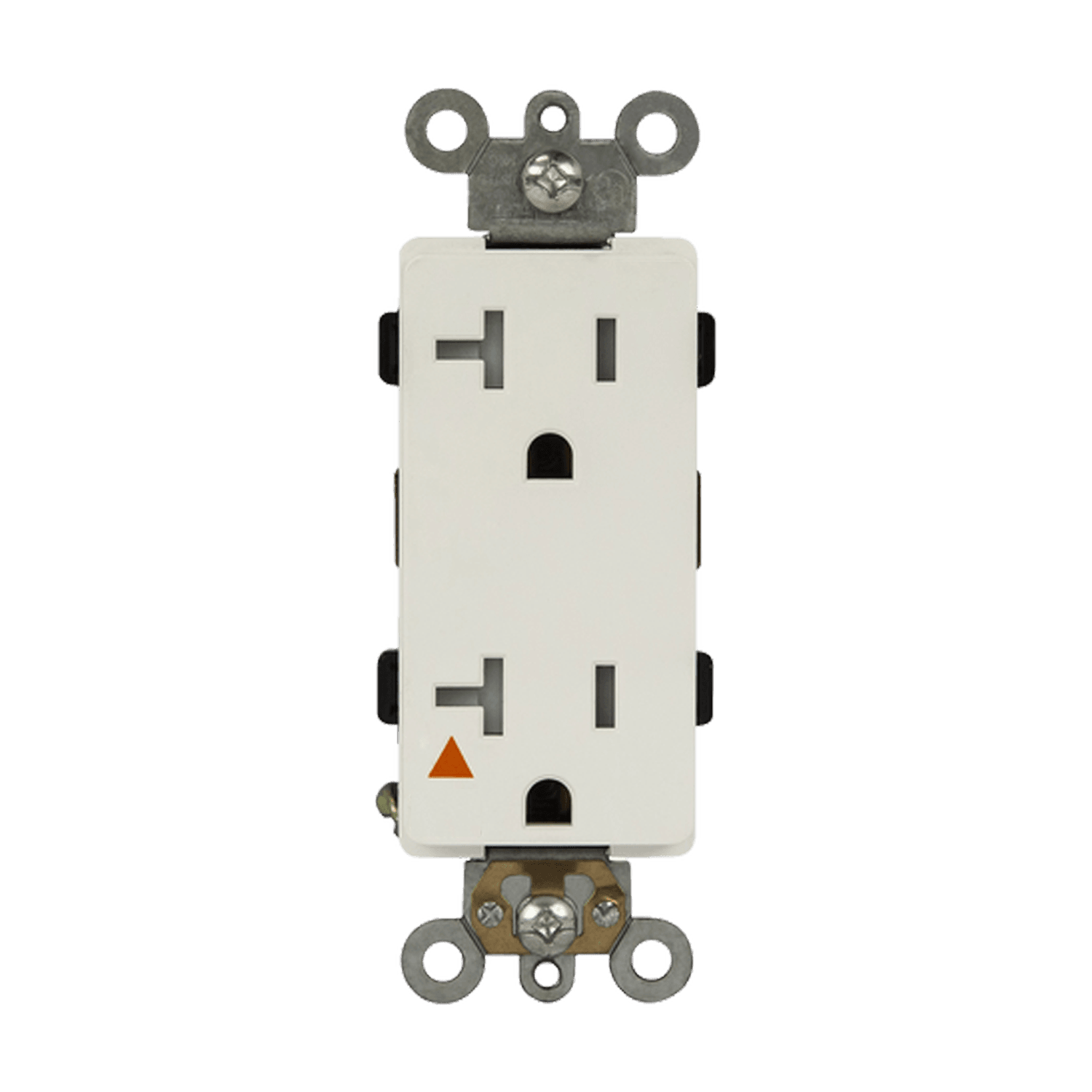 Isolated Ground 20A Decorator Duplex Receptacle - White
