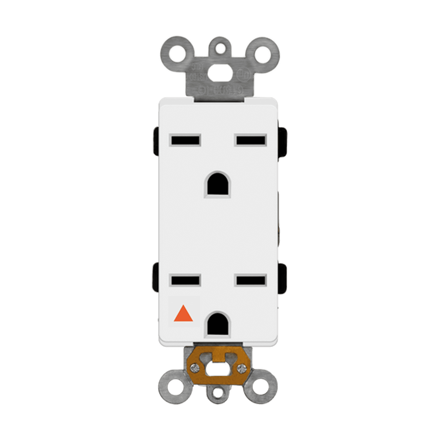 Isolated Ground Decorator Duplex Receptacle, 6-15R - White