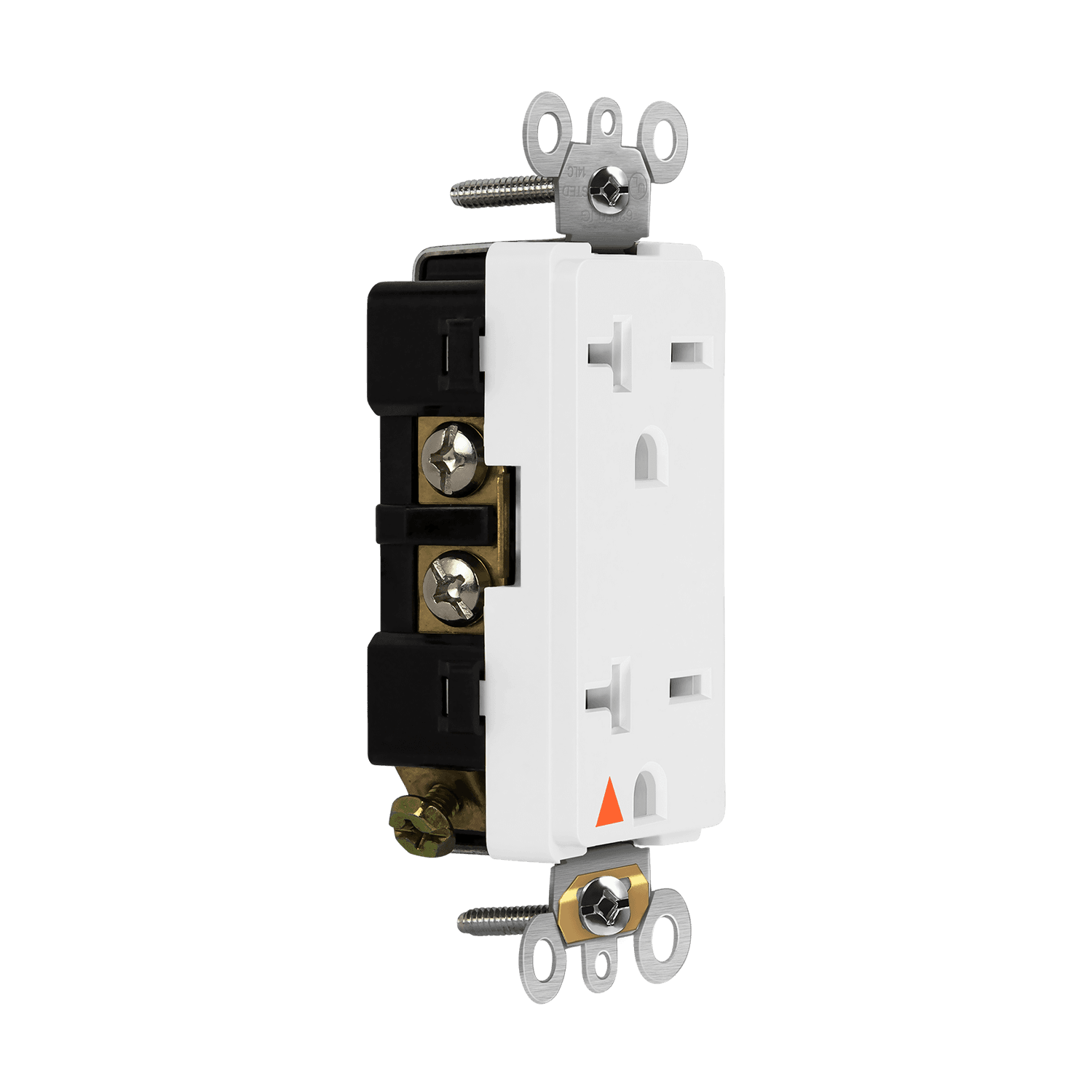 Isolated Ground Decorator Duplex Receptacle, 6-20R - White view 2