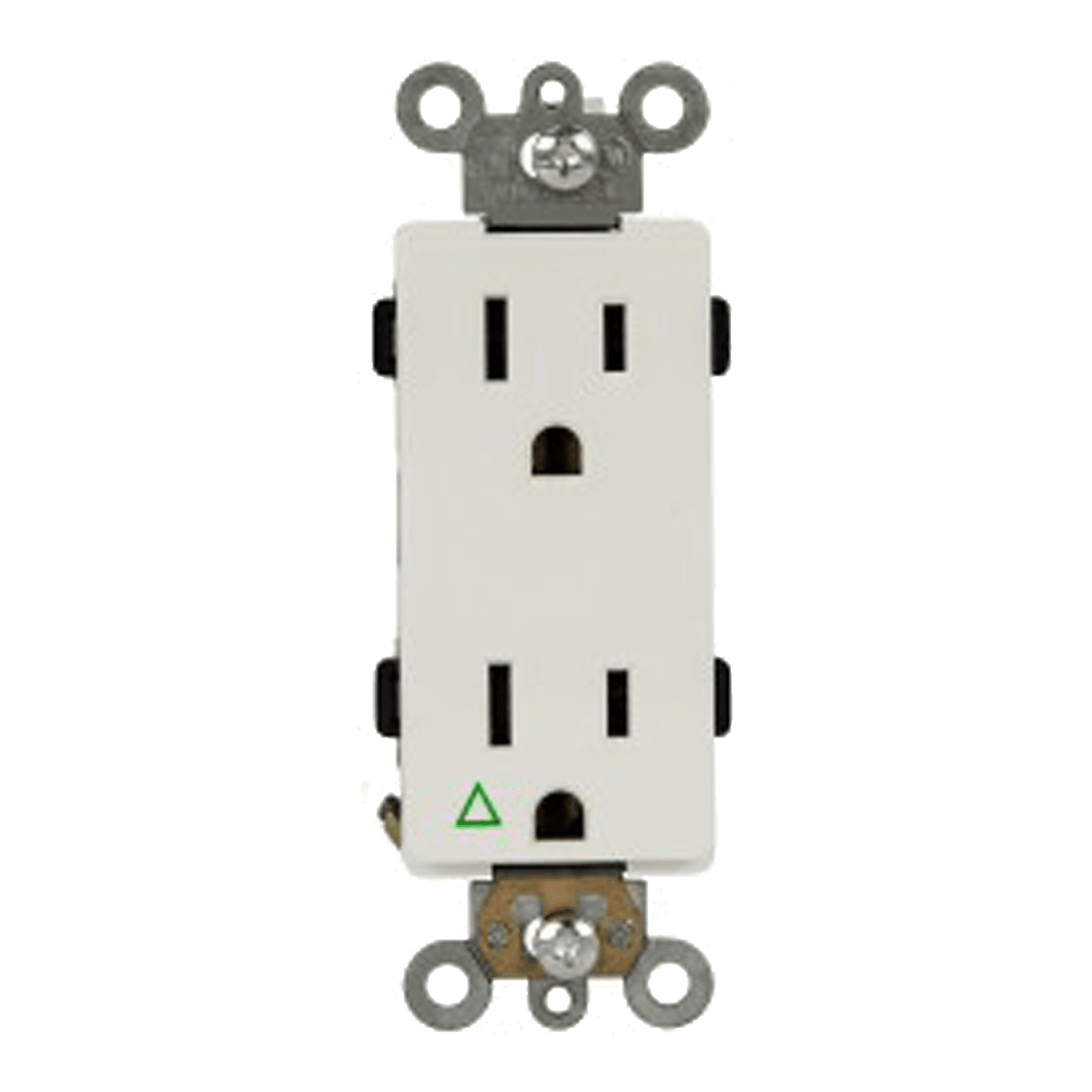 Isolated Ground Decorator Duplex Receptacle - White