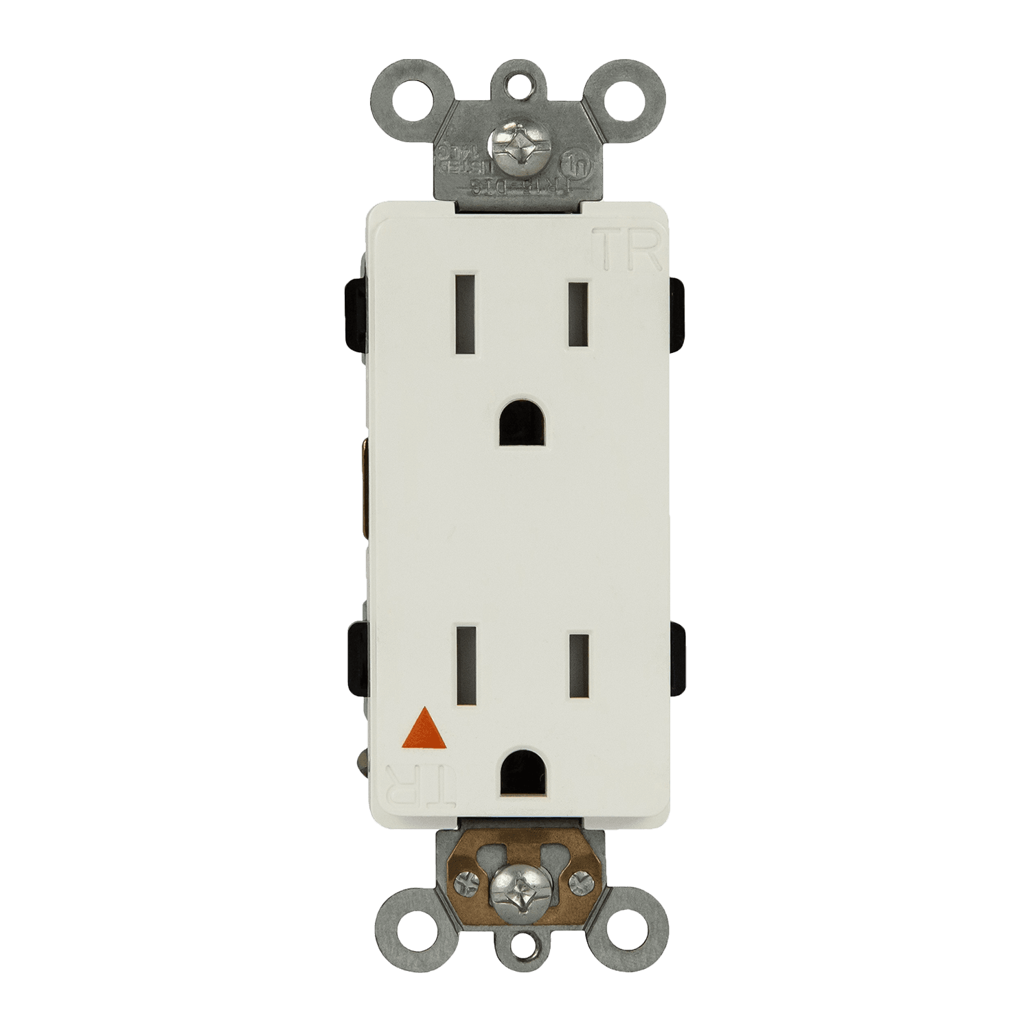 Isolated Ground Tamper-Resistant Decorator Receptacle, 5-15R - White