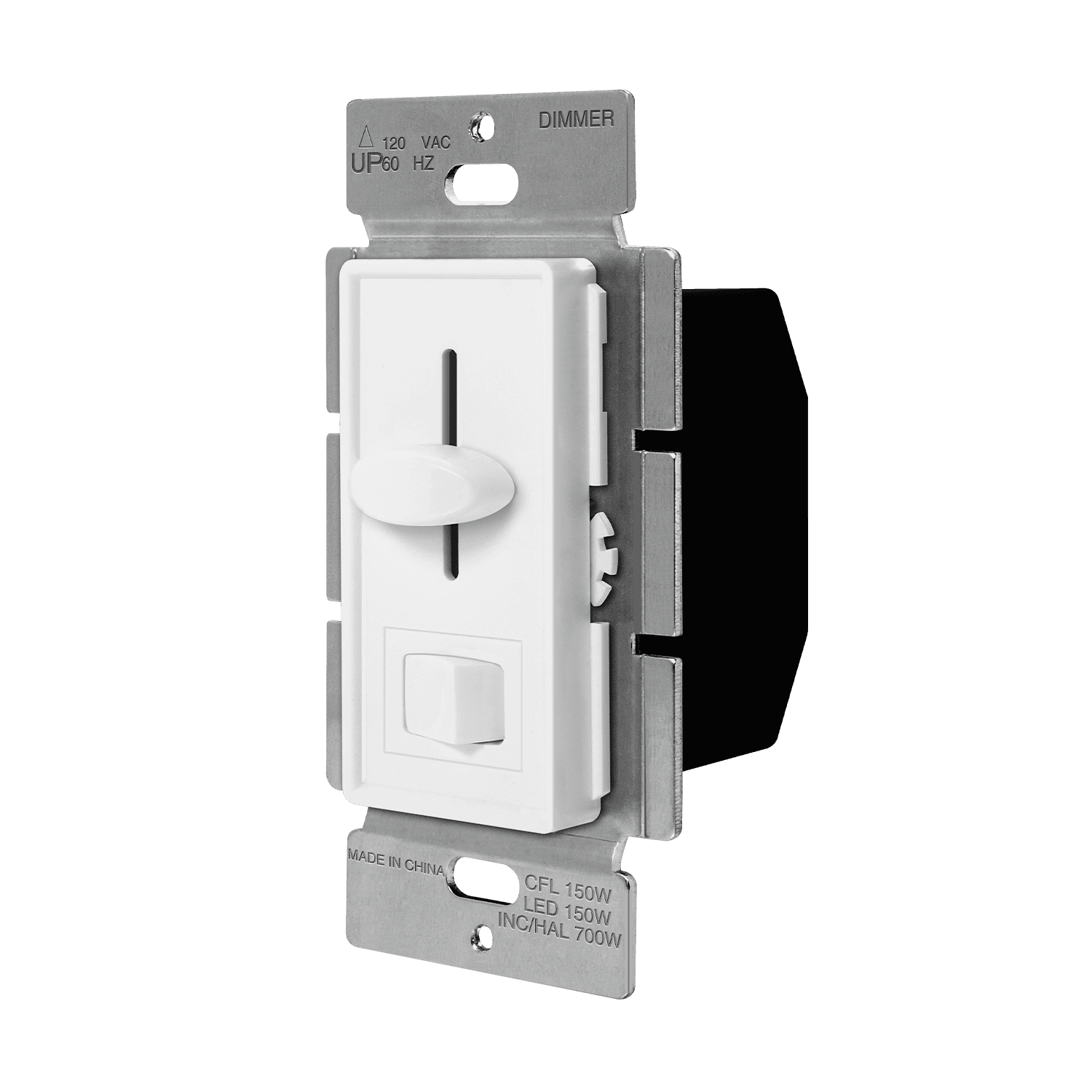 Dimmer Switch for CFL, Incandescent, LED Lights - White view 2