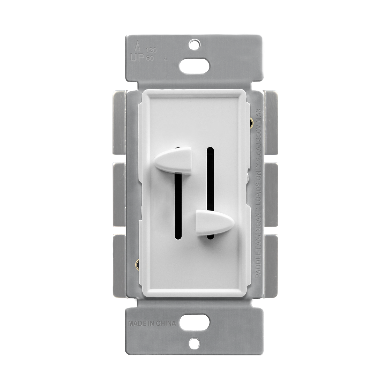 Dual LED Dimmer Switch Slider - White