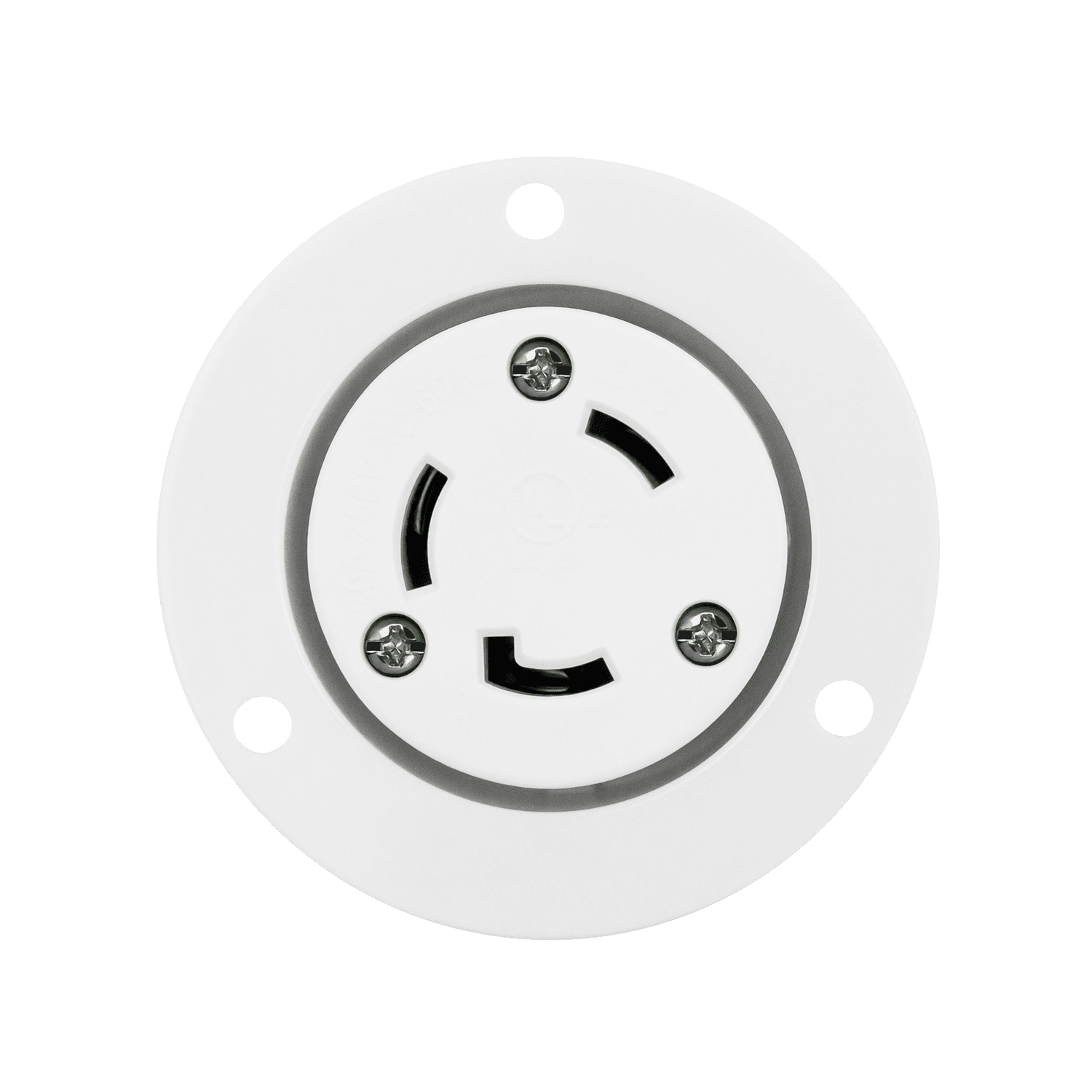 Locking Flanged Outlet, L6-30RFO - White
