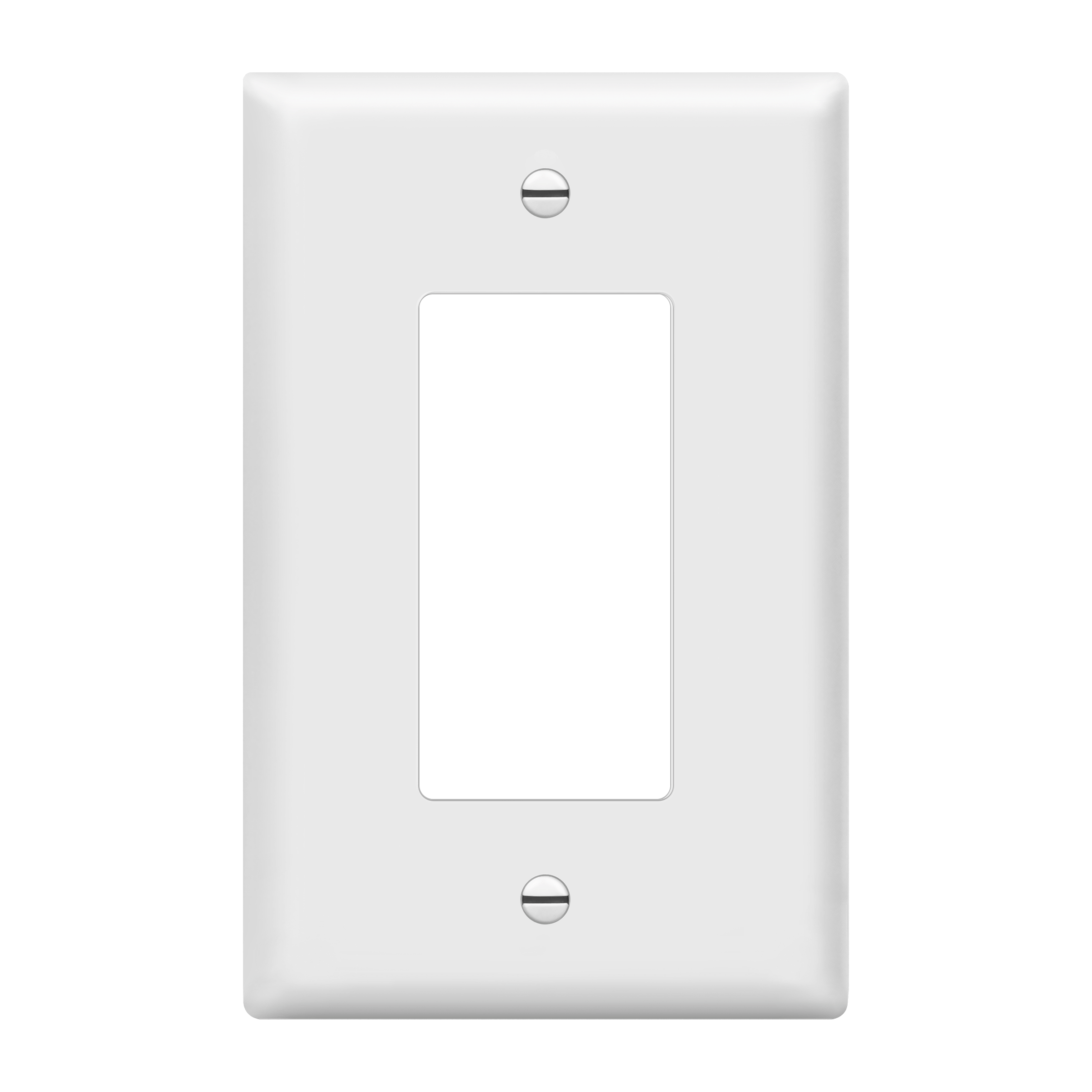 Matte Finish Decorator/GFCI One-Gang Wall Plate, Mid-Size - White