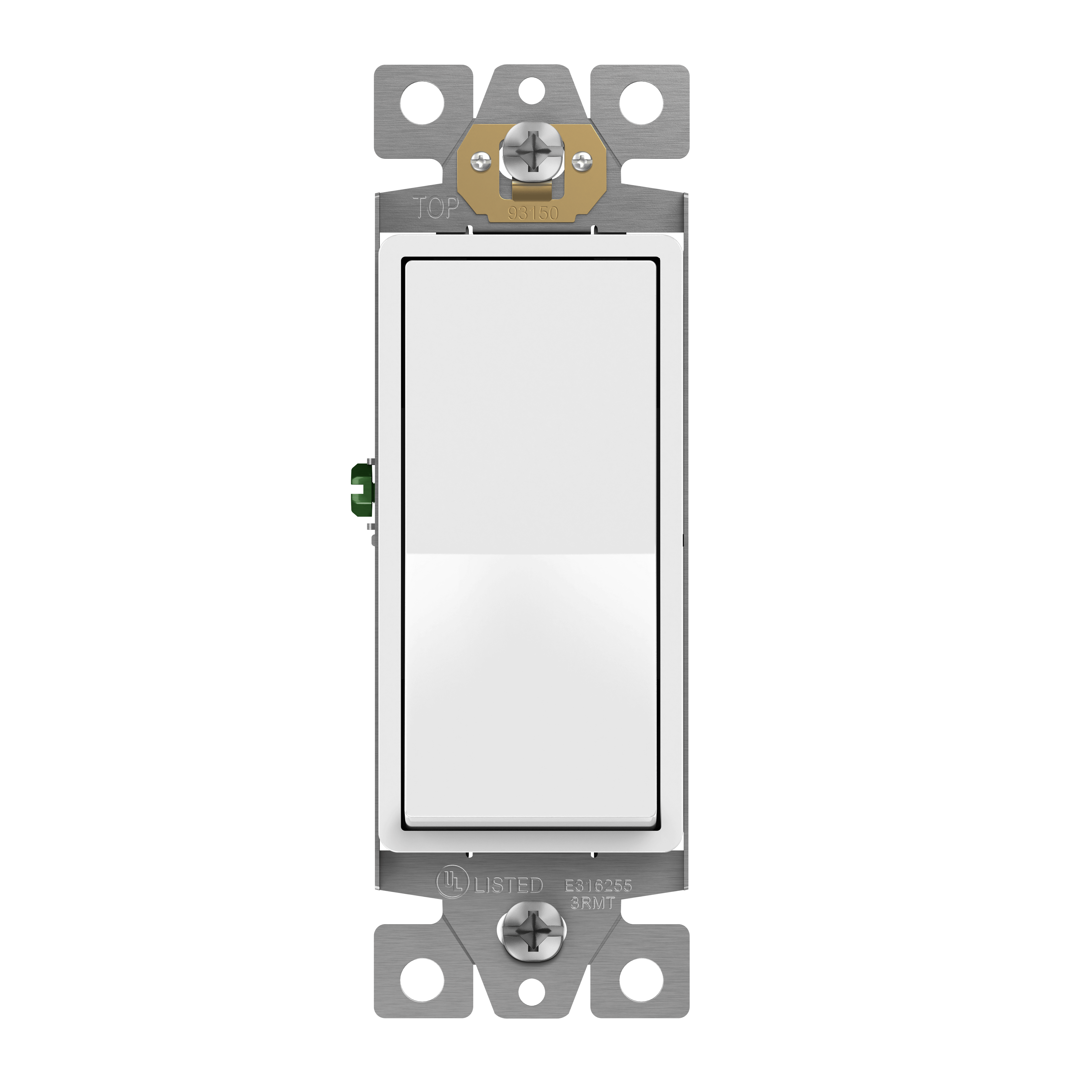 Matte Finish Residential Grade Decorator Switch, Three-Way - White