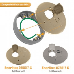 Leveling ring for round floor box covers - Gray view 2