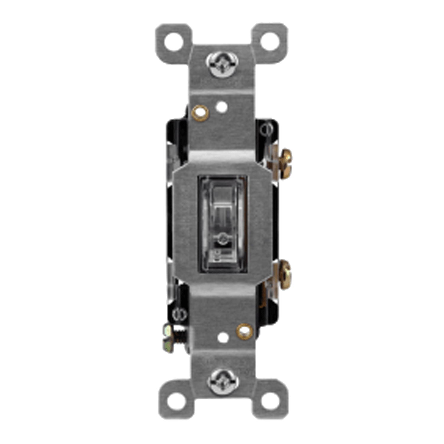 Residential Grade 15A Lighted Toggle Switch, Single Pole - Clear