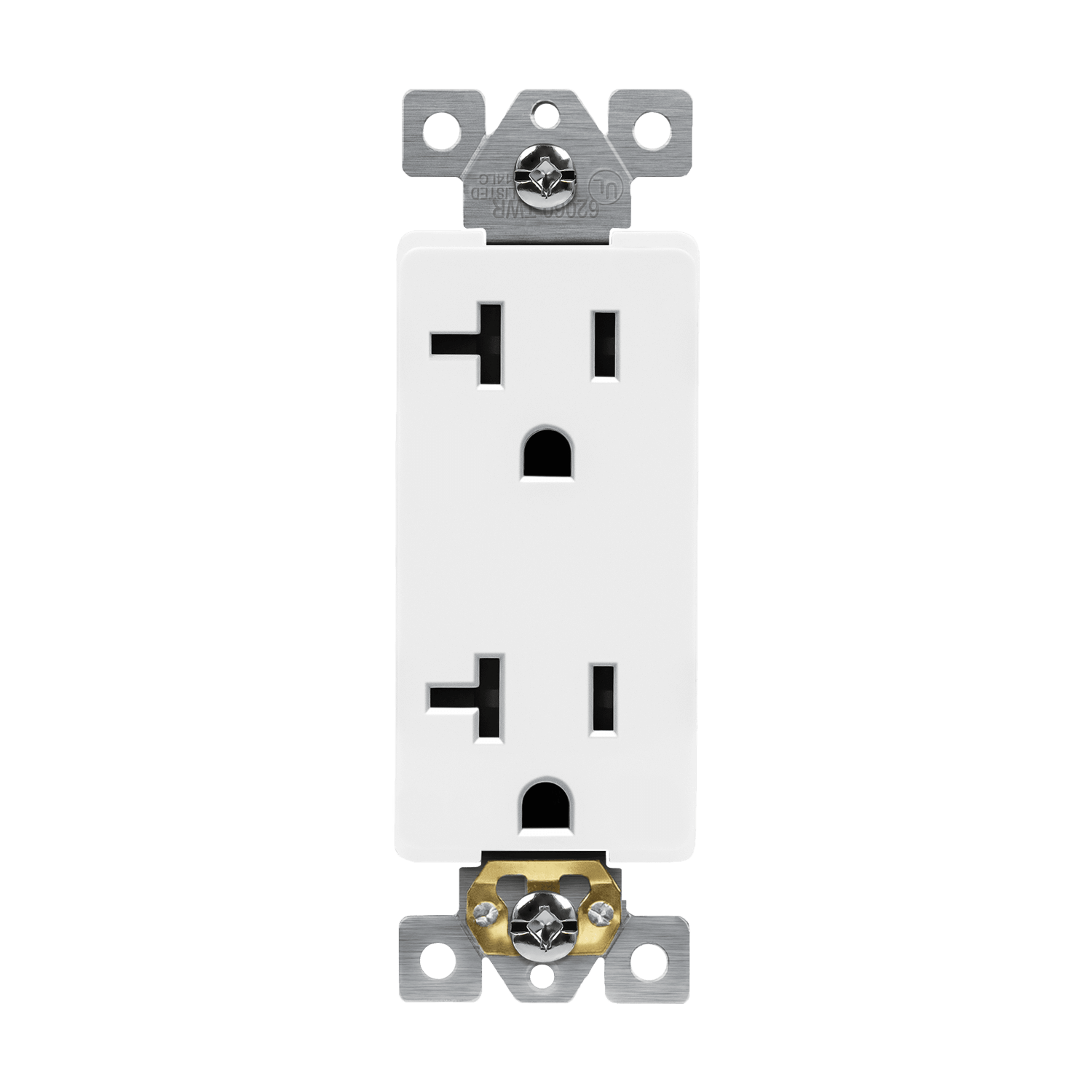 Residential Grade 20A Decorator Receptacle, 5-20R - White