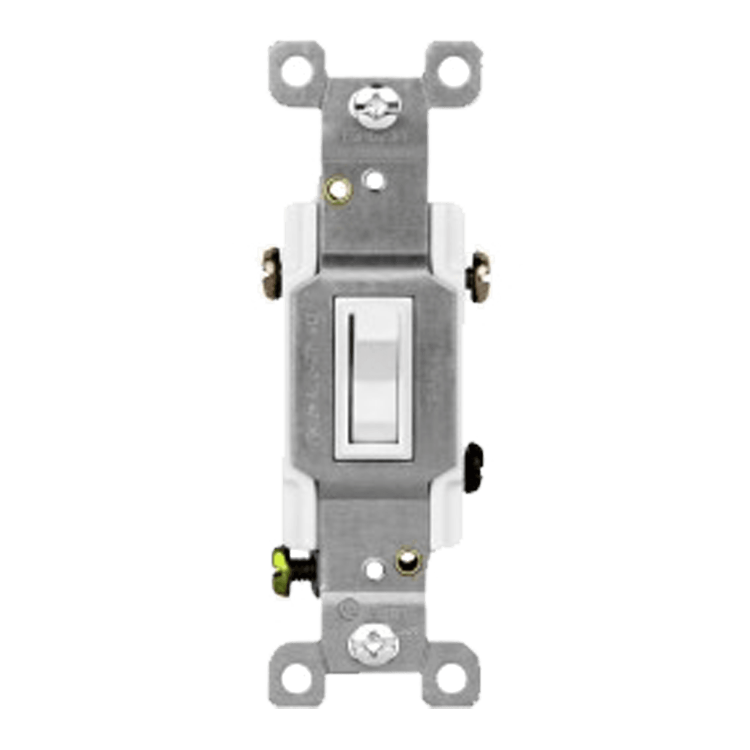 Commercial Grade 20A Toggle Switch, Three-Way - White