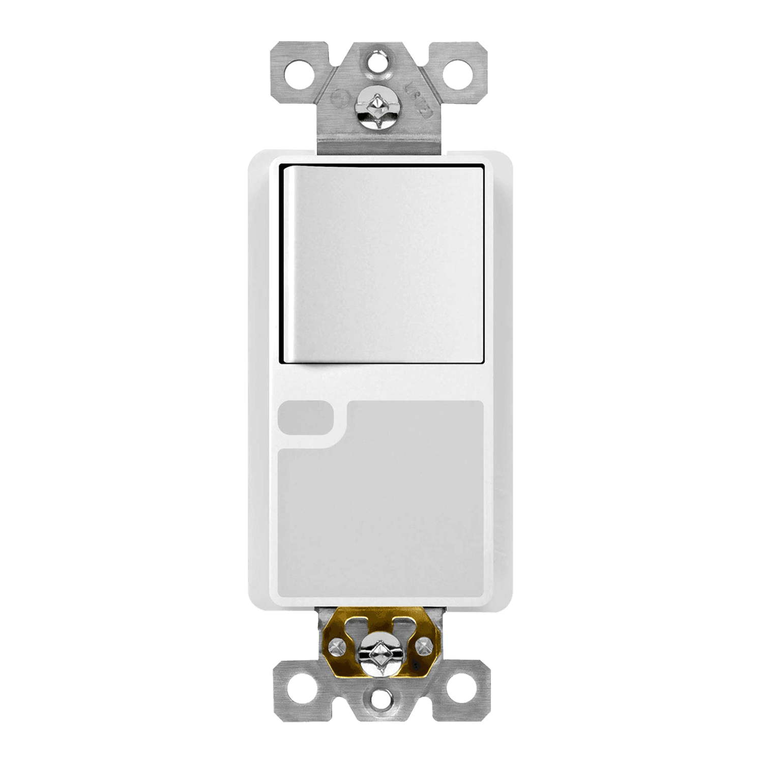 Residential Grade Decorator Switch, Single Pole with Guide Light - White