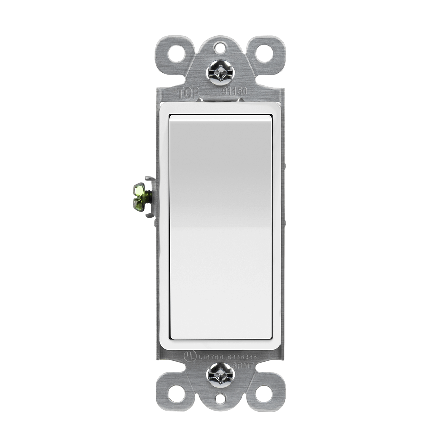 Residential Grade Decorator Switch, Single Pole - White