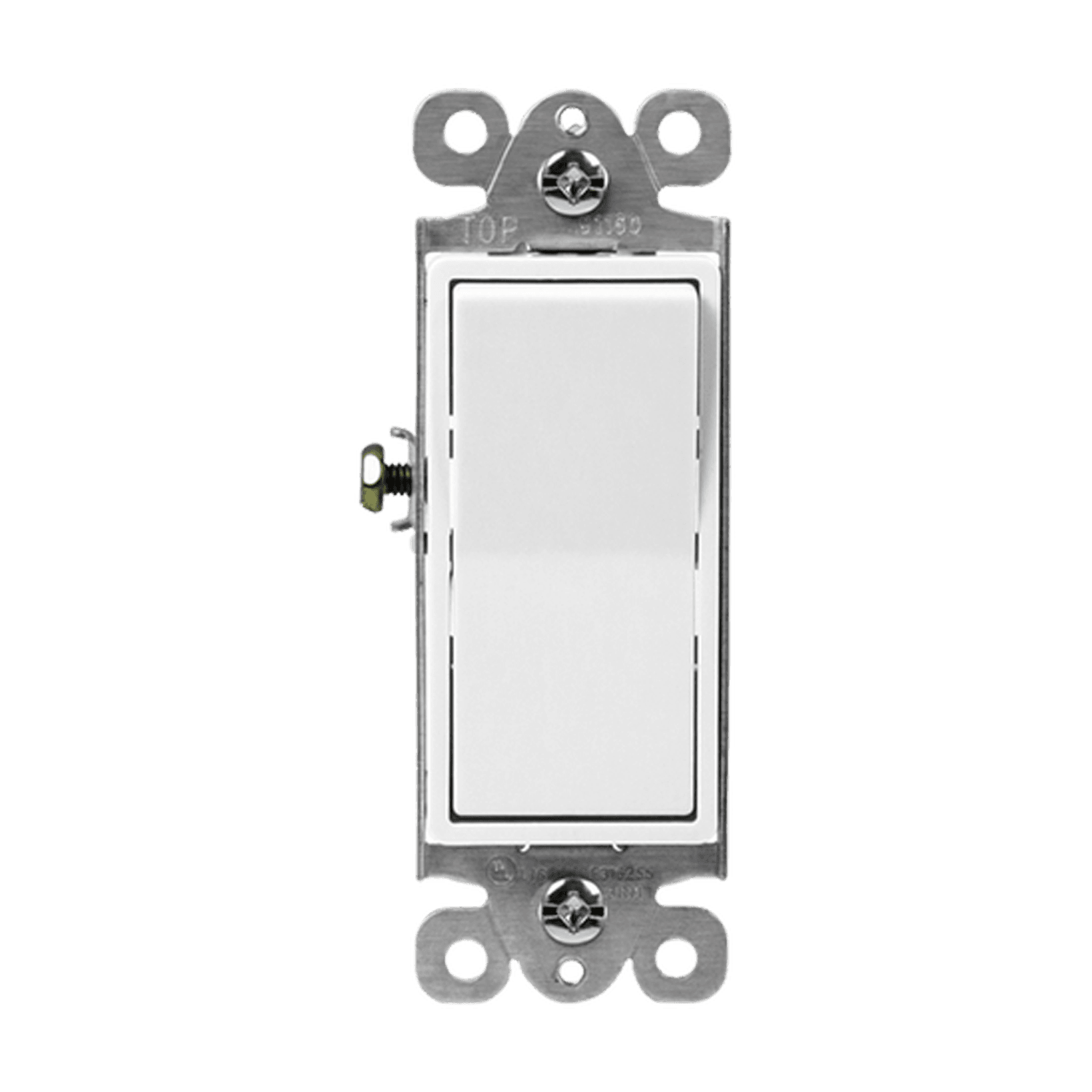 Residential Grade Decorator Switch with Back Light, Single Pole - White