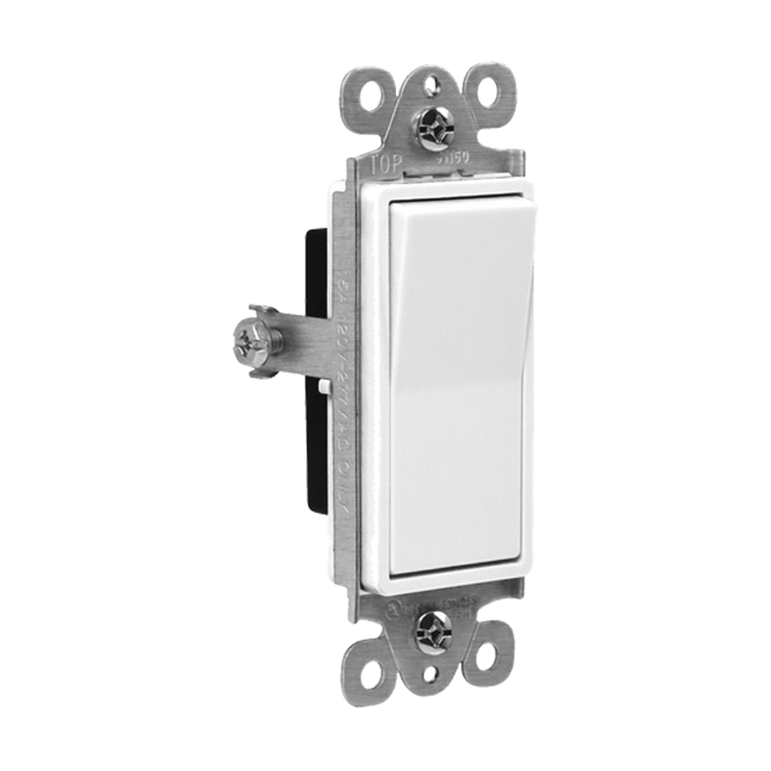 Residential Grade Decorator Switch with Back Light, Single Pole - White view 2