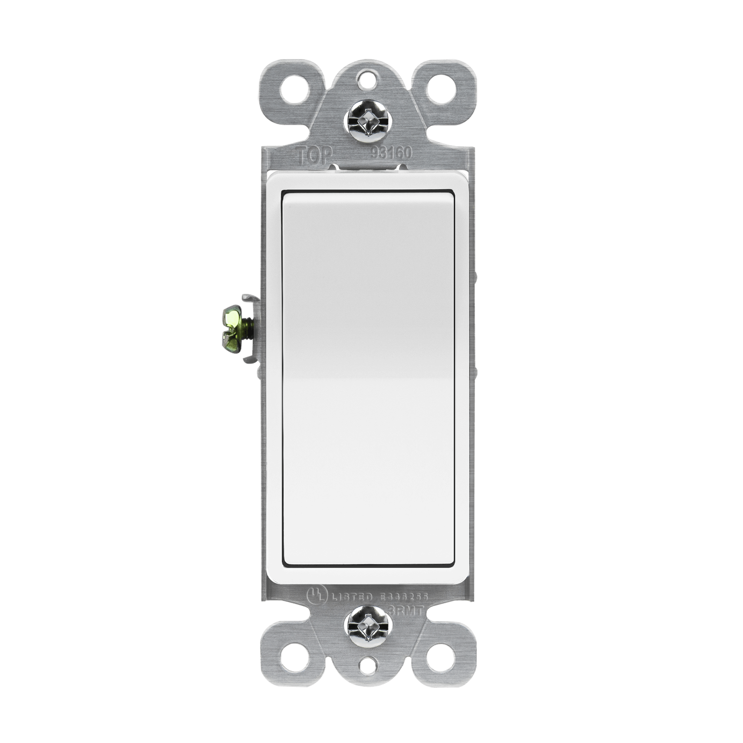 Residential Grade Decorator Switch with Back Light, Three-Way - White