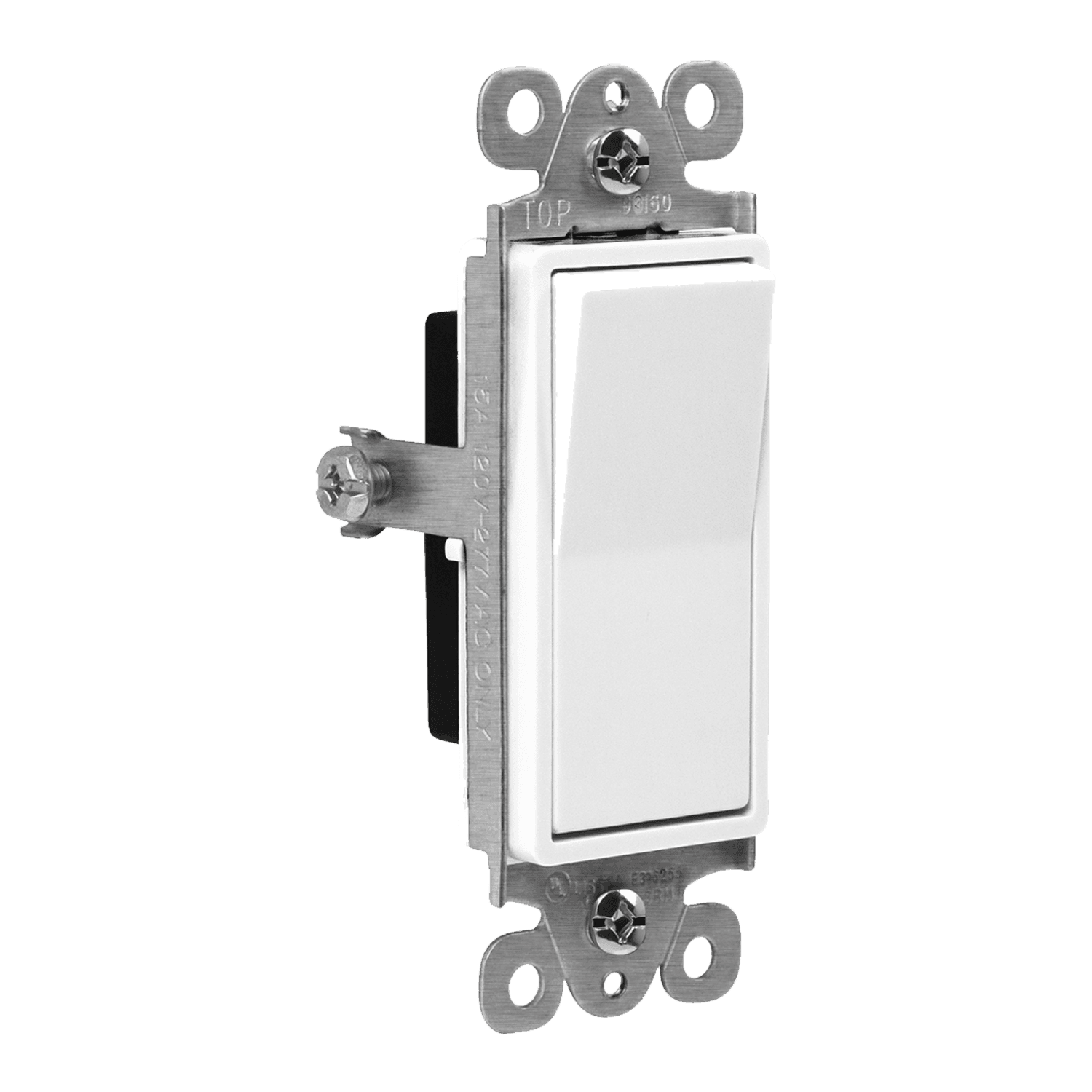 Residential Grade Decorator Switch with Back Light, Three-Way - White view 2
