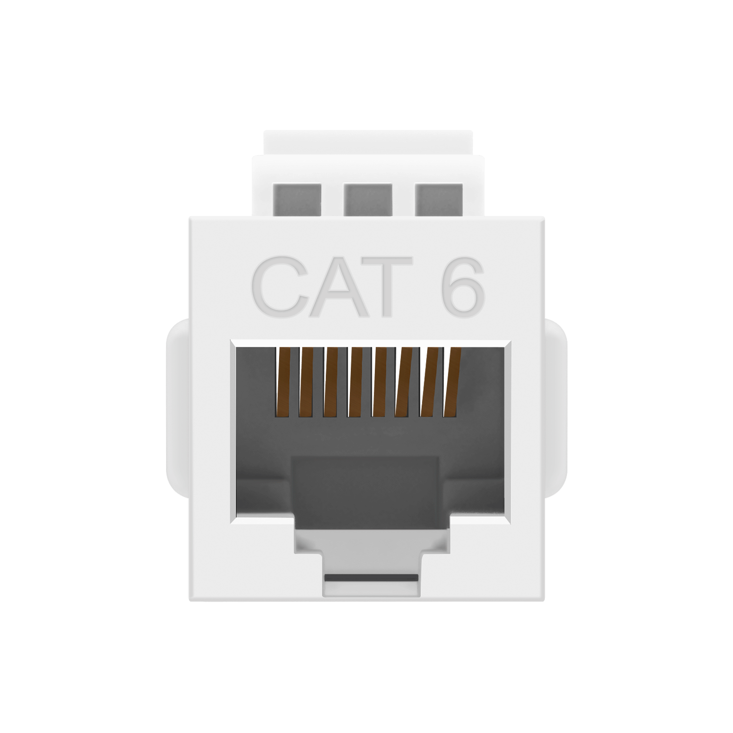CAT6 RJ45 Keystone Jack Coupler - White