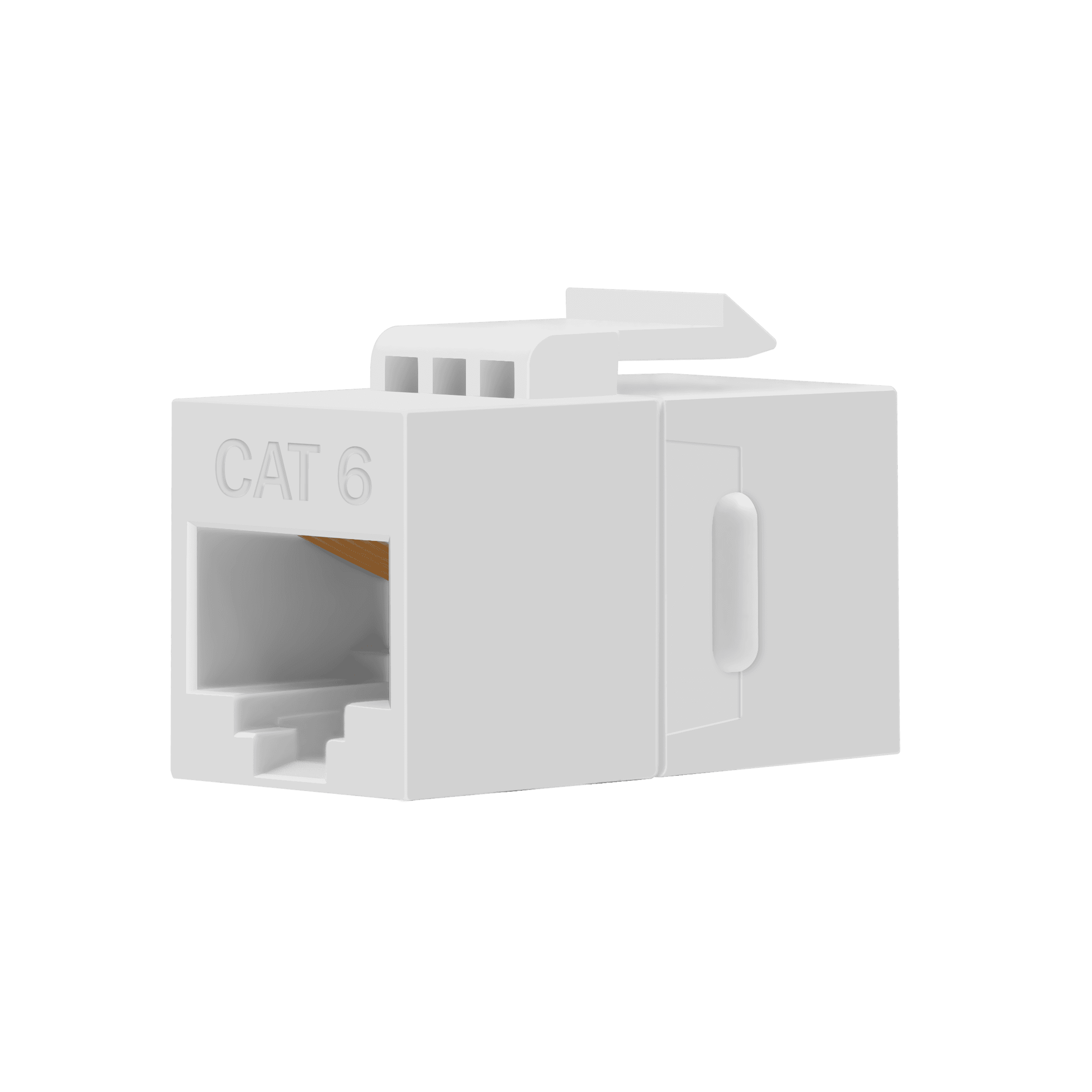 CAT6 RJ45 Keystone Jack Coupler - White view 2