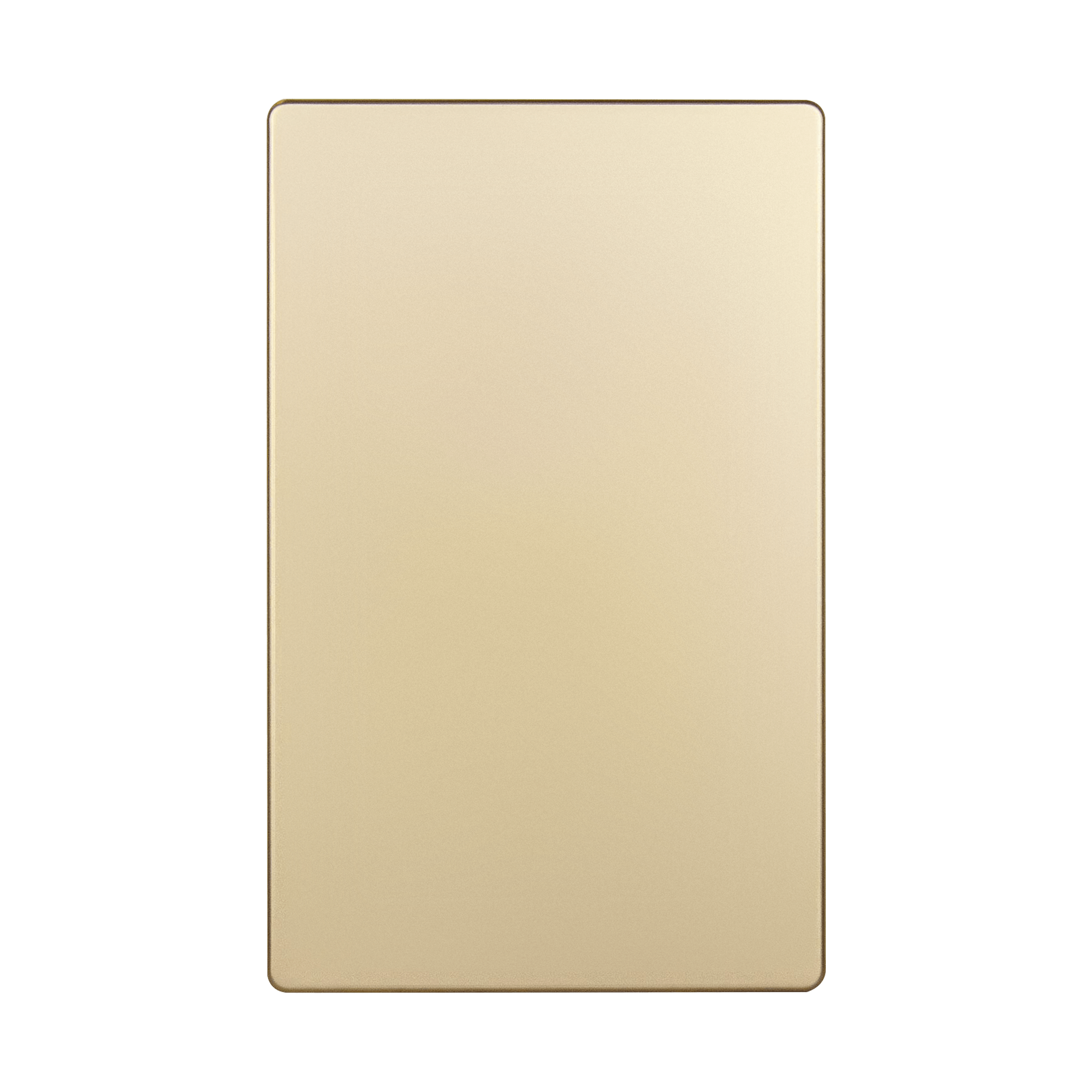 Screwless Blank One-Gang Wall Plate - Gold