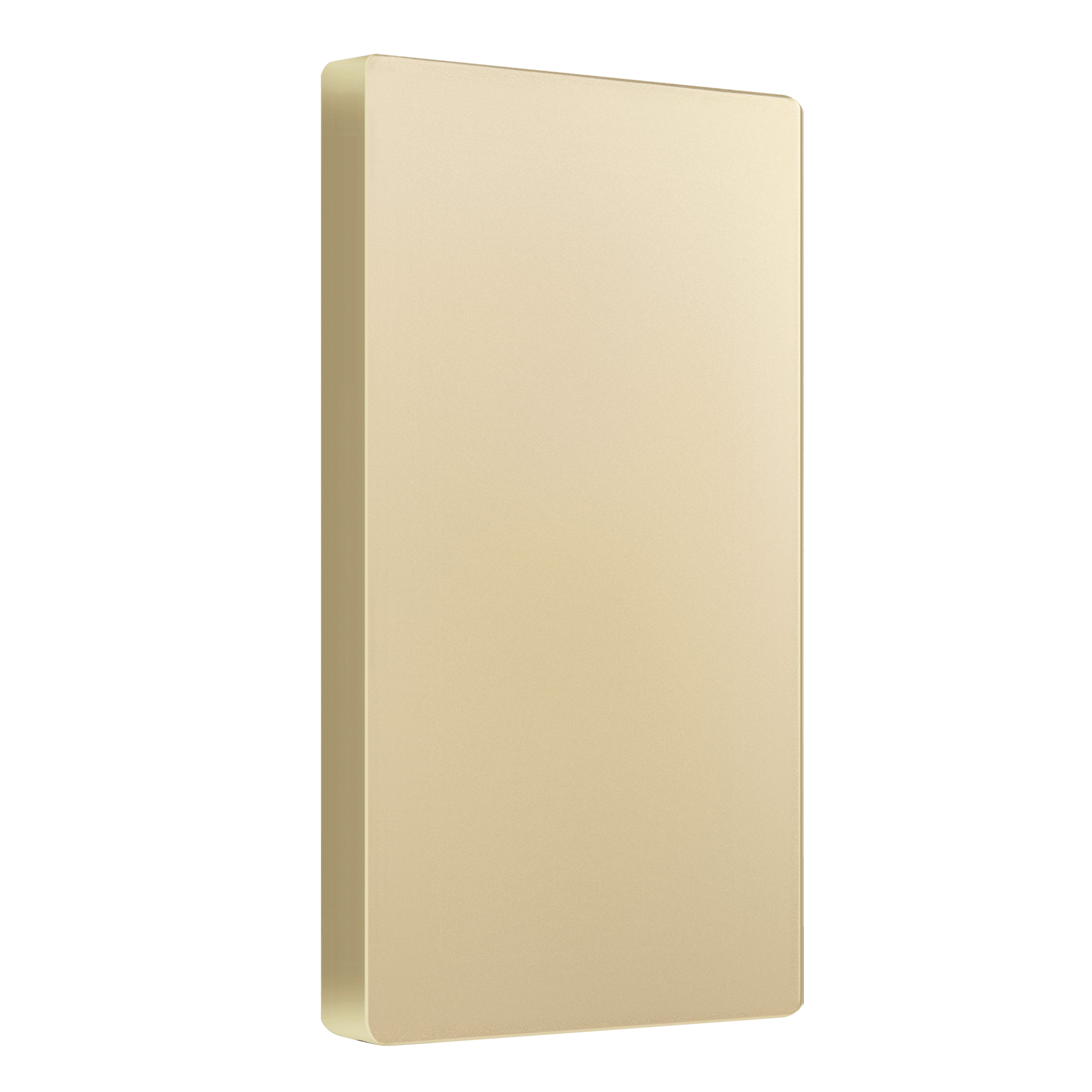Screwless Blank One-Gang Wall Plate - Gold view 2
