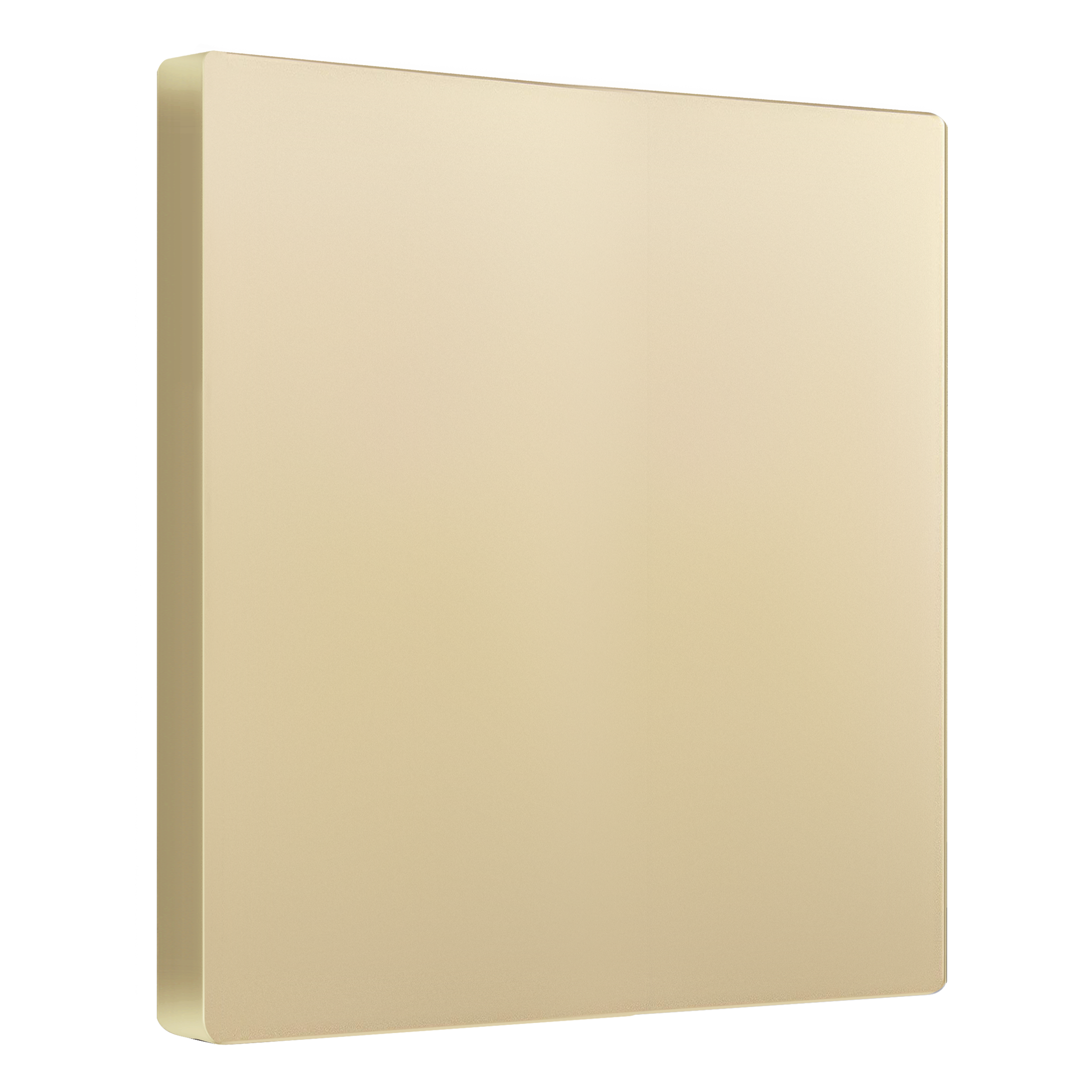 Screwless Blank Two-Gang Wall Plate - Gold view 2