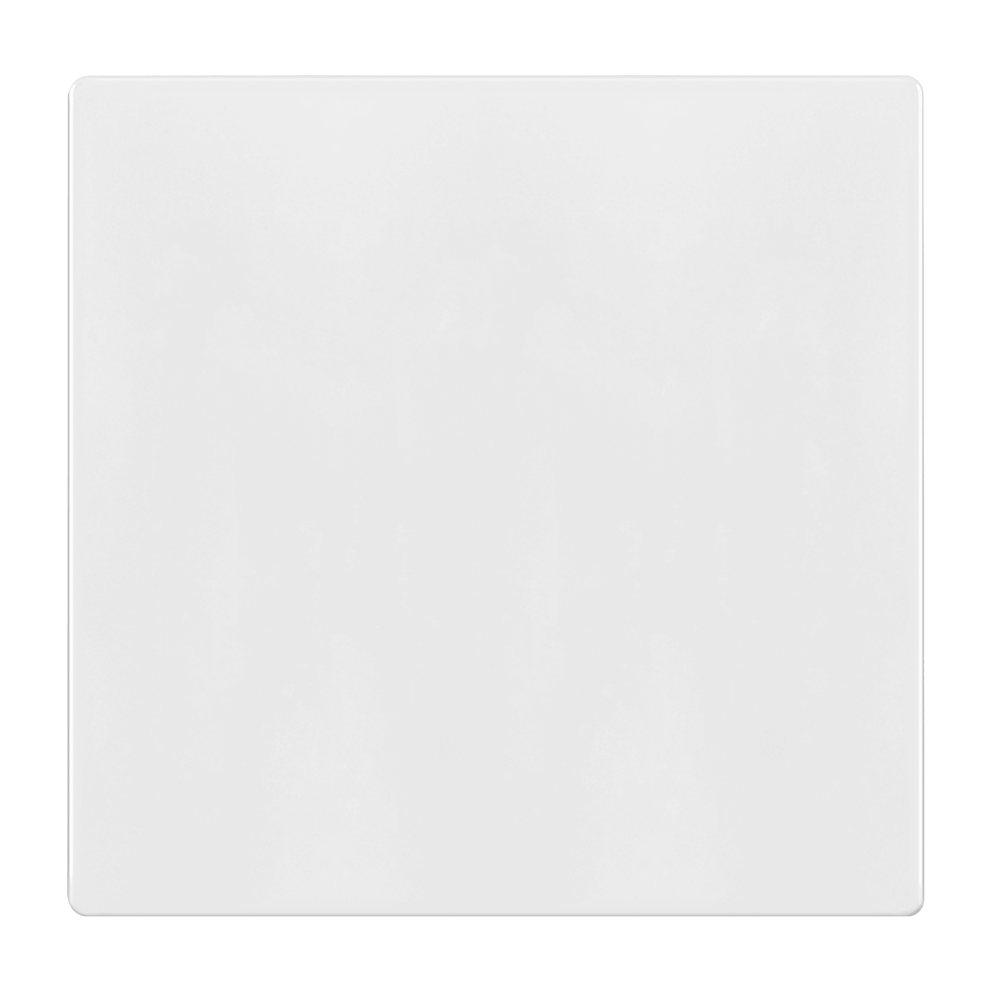 Screwless Blank Two-Gang Wall Plate - White