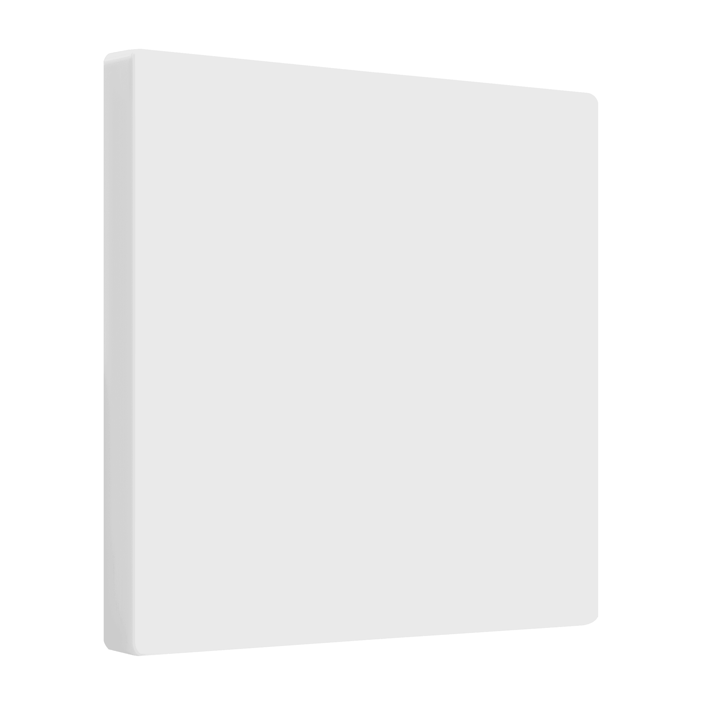 Screwless Blank Two-Gang Wall Plate - White view 2