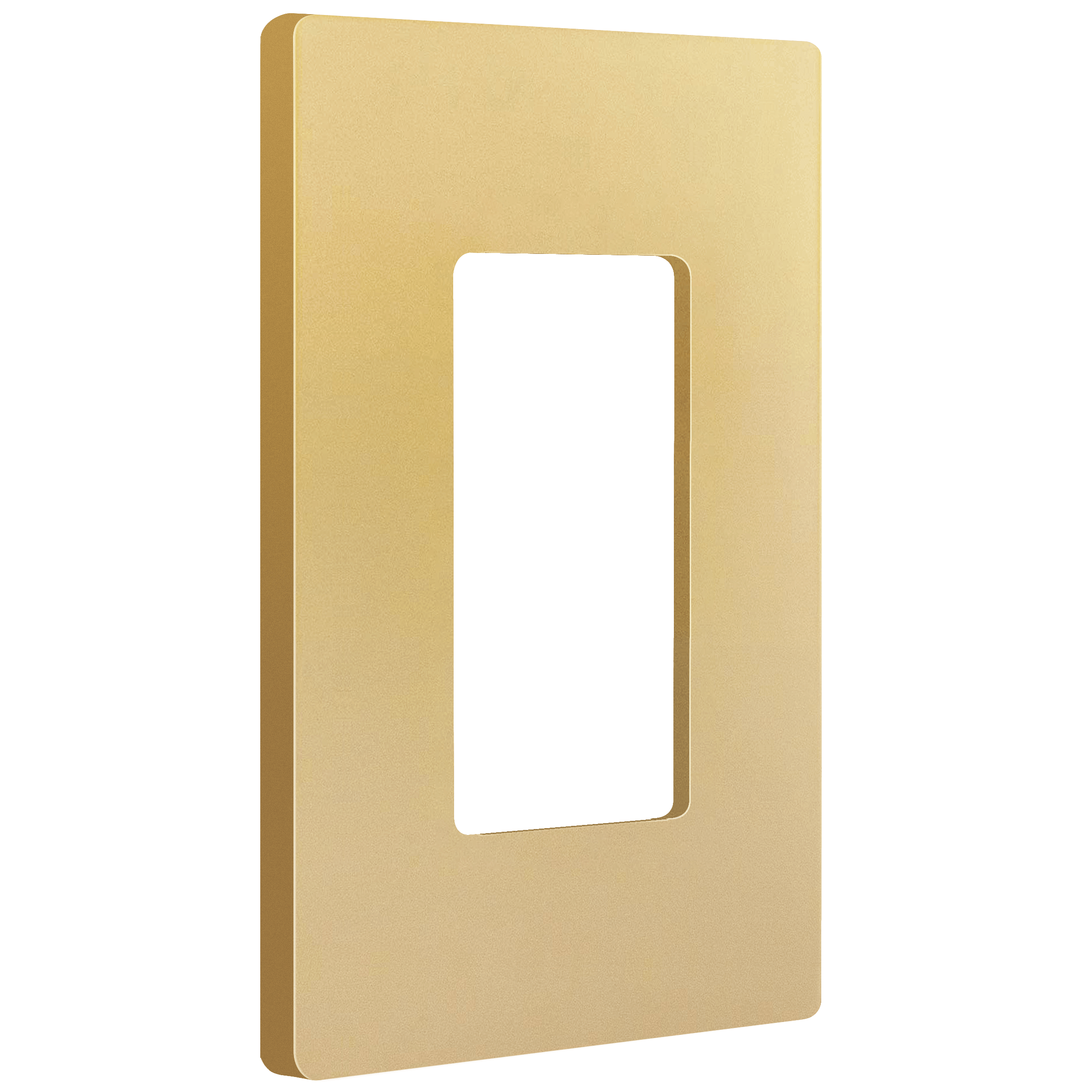Screwless Decorator/GFCI One-Gang Wall Plate - Gold view 2