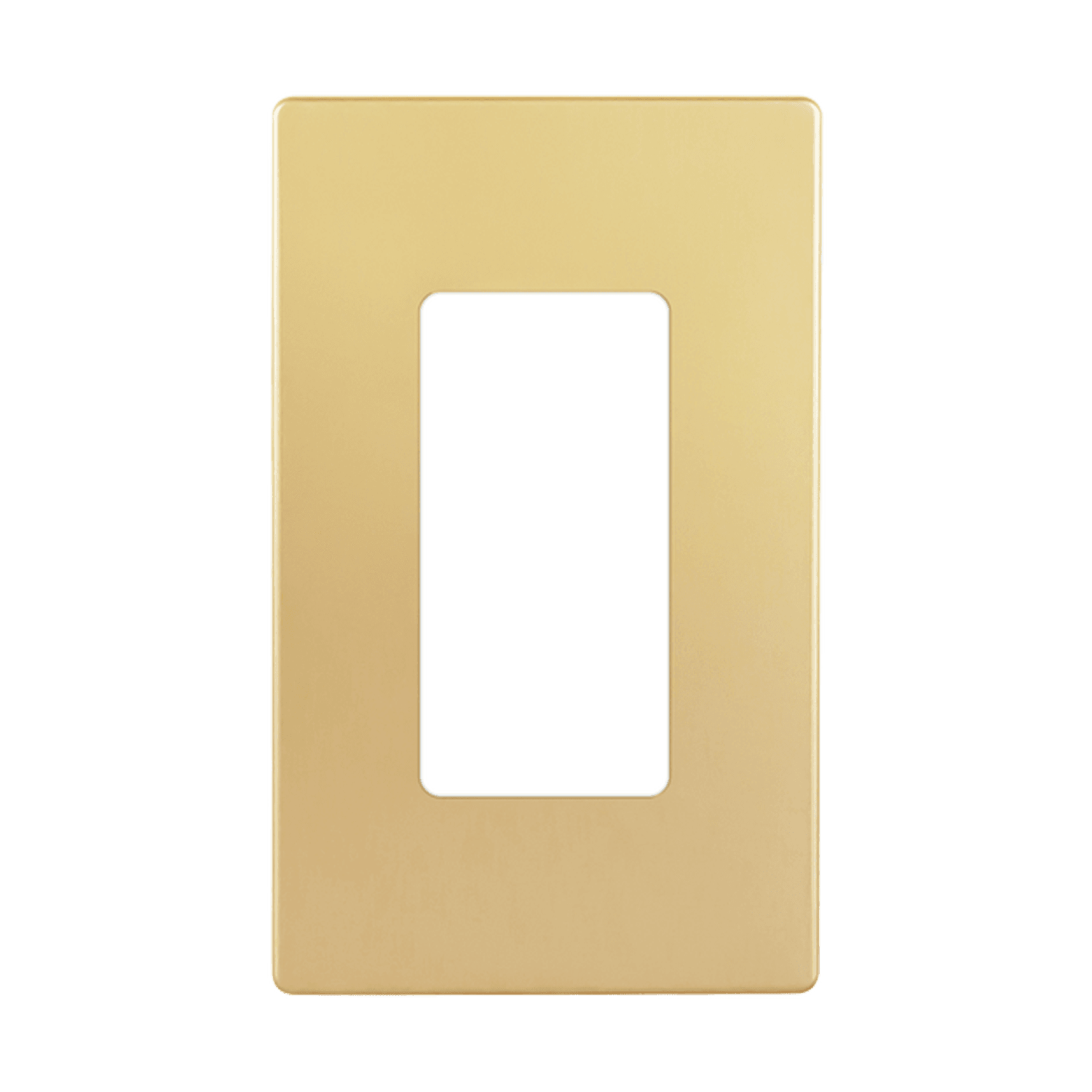 Screwless Decorator/GFCI One-Gang Wall Plate - Gold