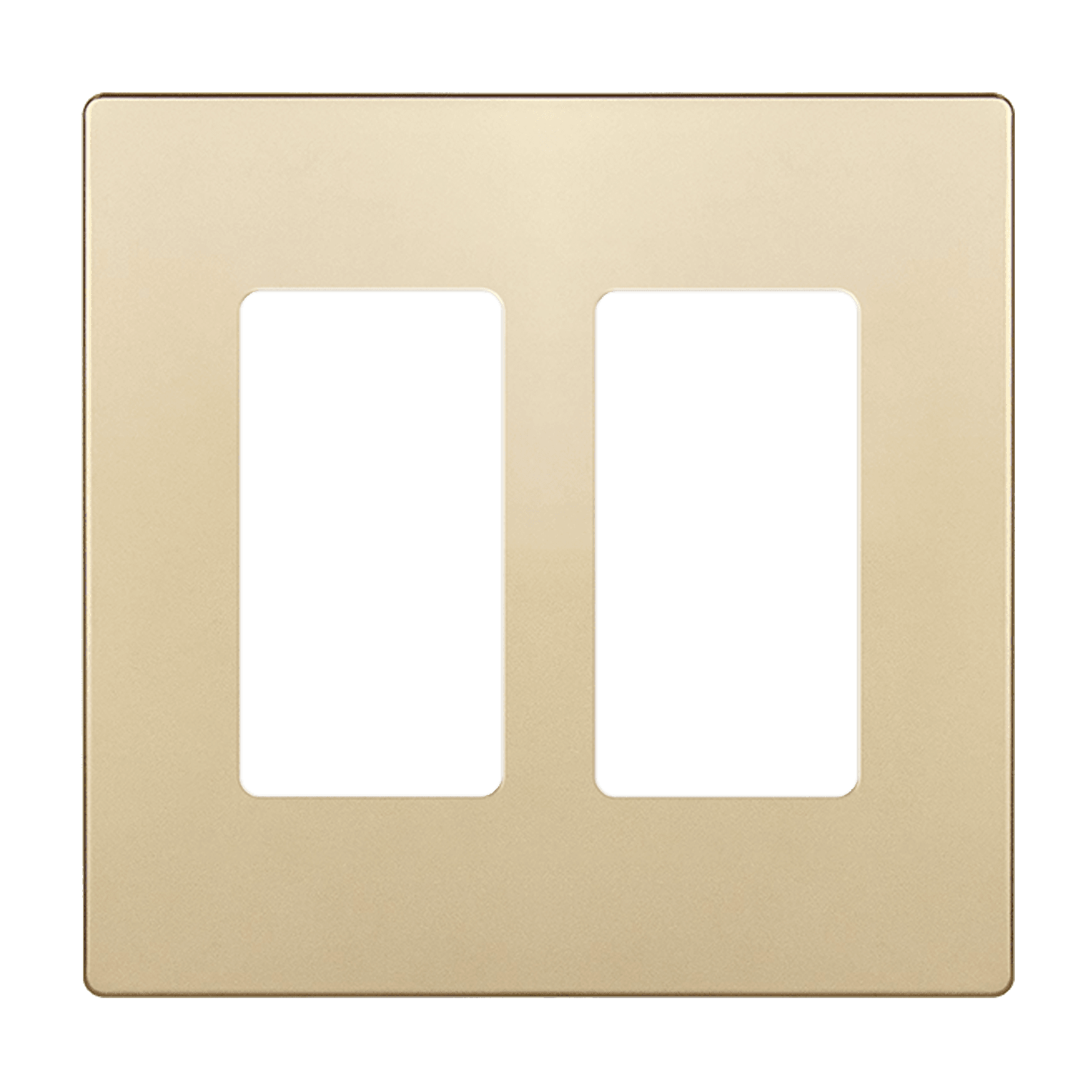 Screwless Decorator/GFCI Two-Gang Wall Plate - Gold