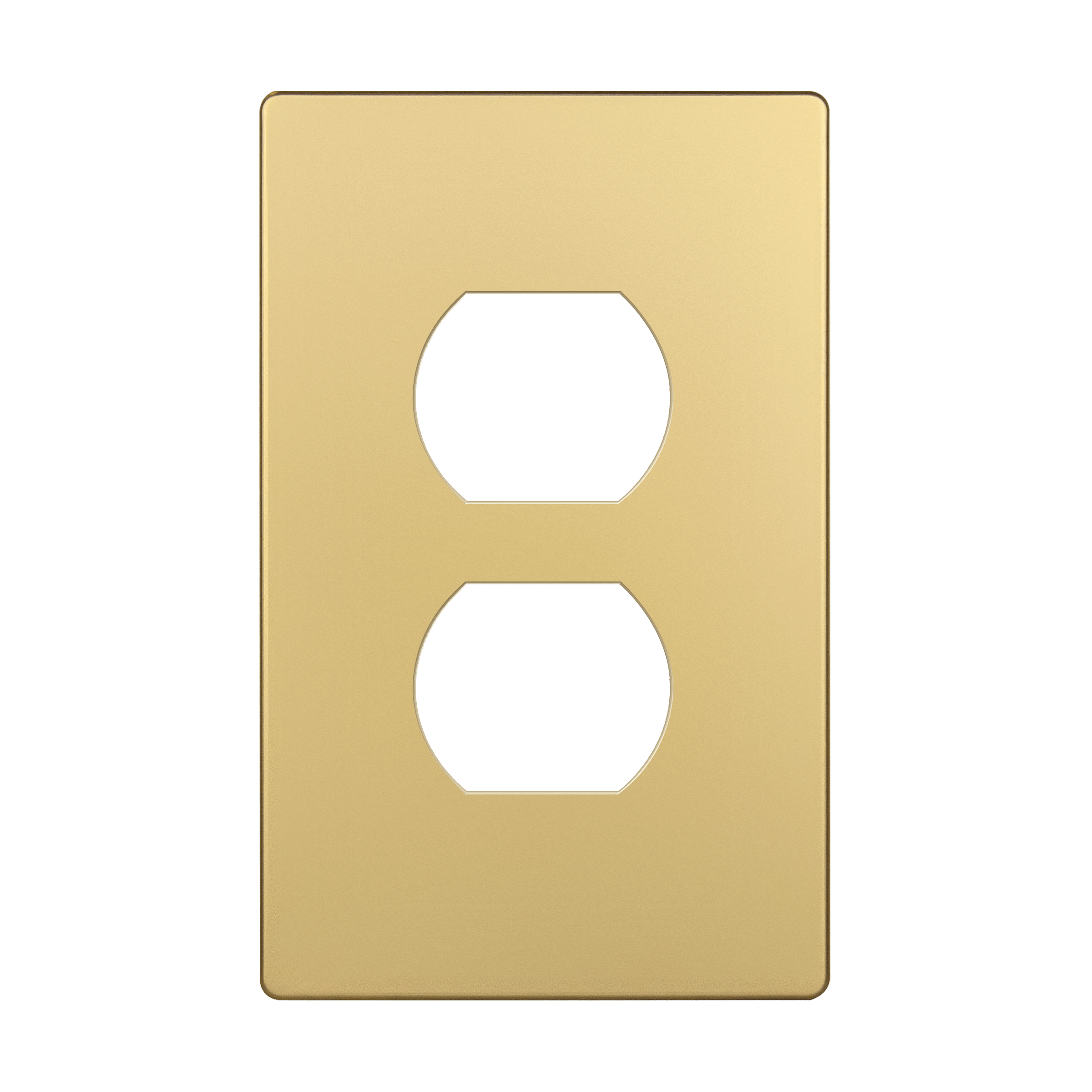 Screwless Duplex Receptacle One-Gang Wall Plate - Gold
