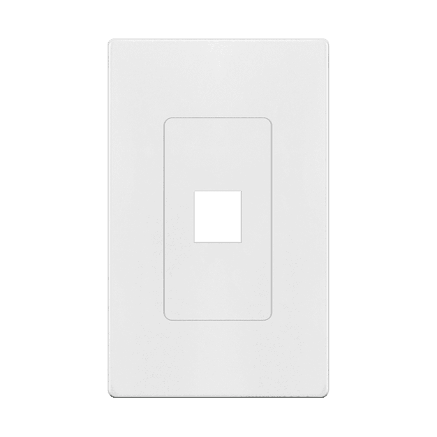 Screwless Keystone Wall Plate, 1 Port - White