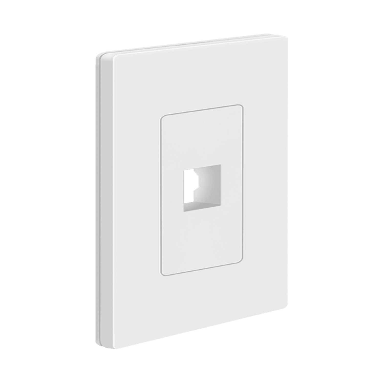 Screwless Keystone Wall Plate, 1 Port - White view 2