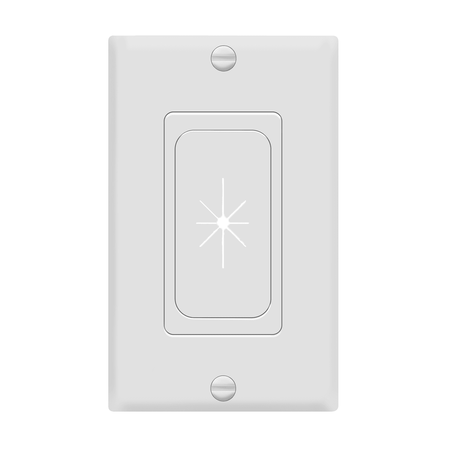 Single-Gang Multimedia Rubber Pass-Through Decorative Adapter - White