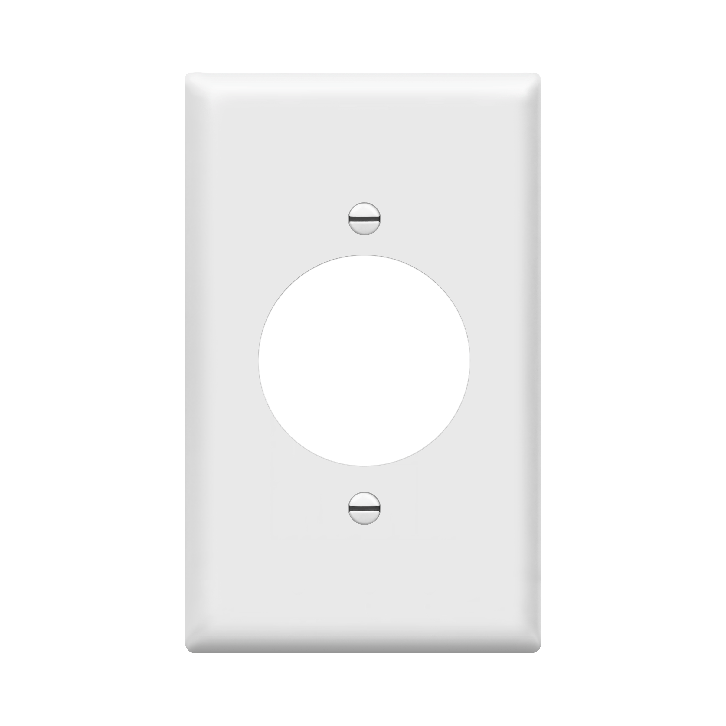 Single Locking Receptacle One-Gang Wall Plate - White