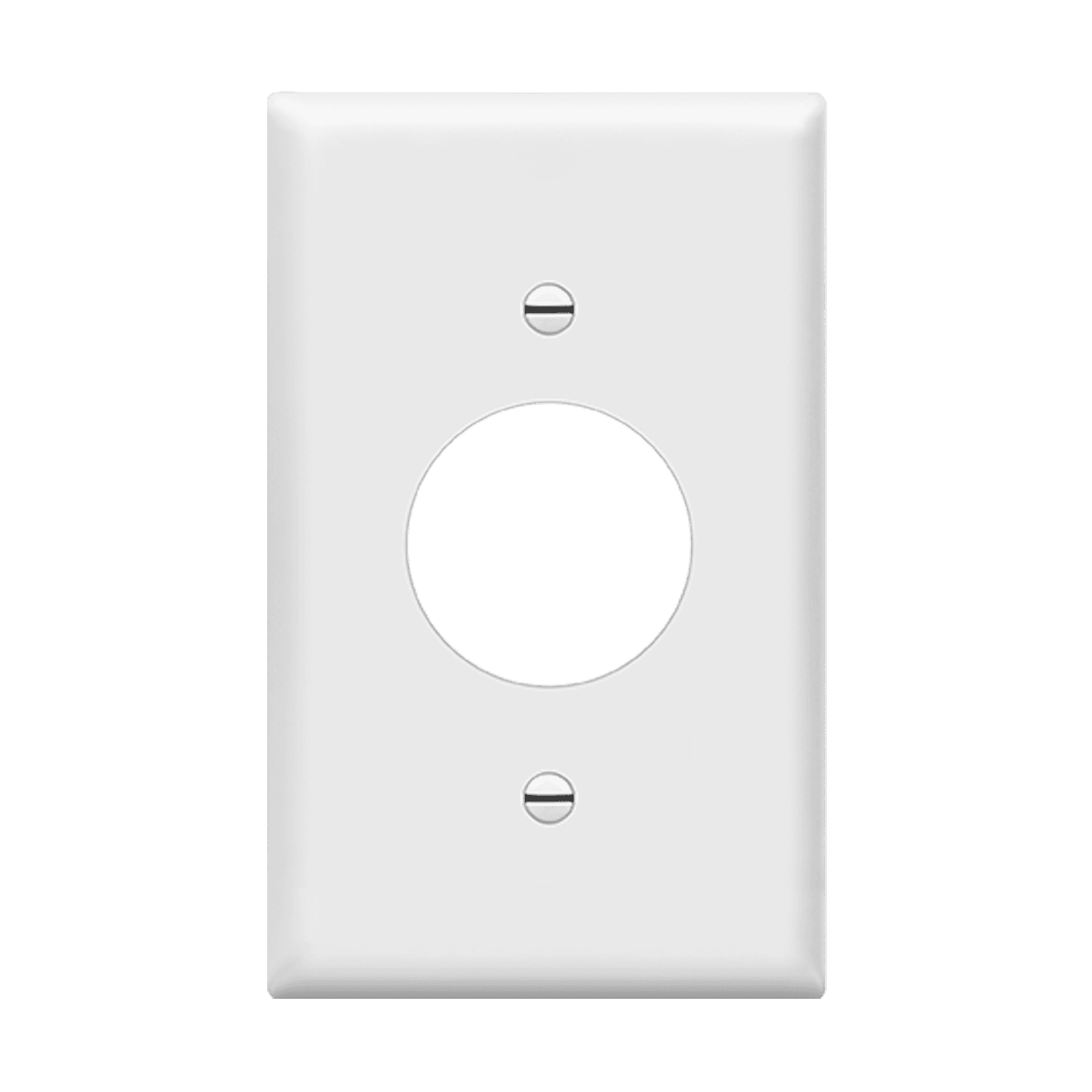 Single Receptacle One-Gang Wall Plate - White