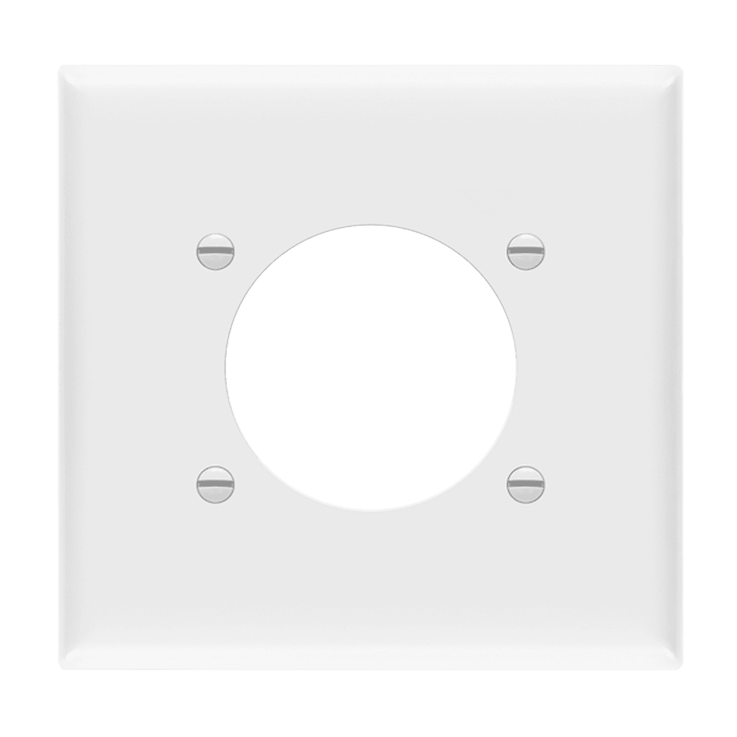Single Receptacle Power Outlet Wall Plate - White