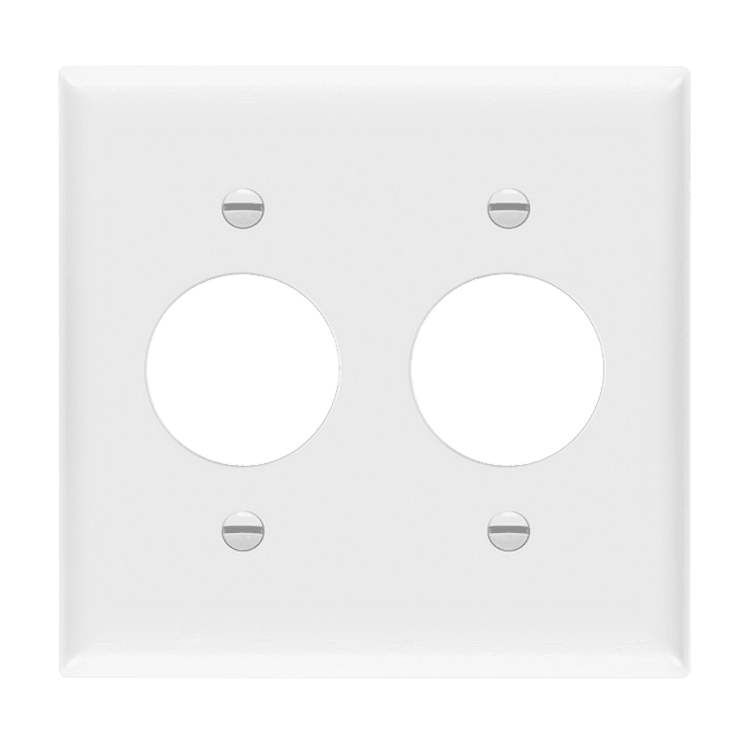 Single Receptacle Two-Gang Wall Plate - White